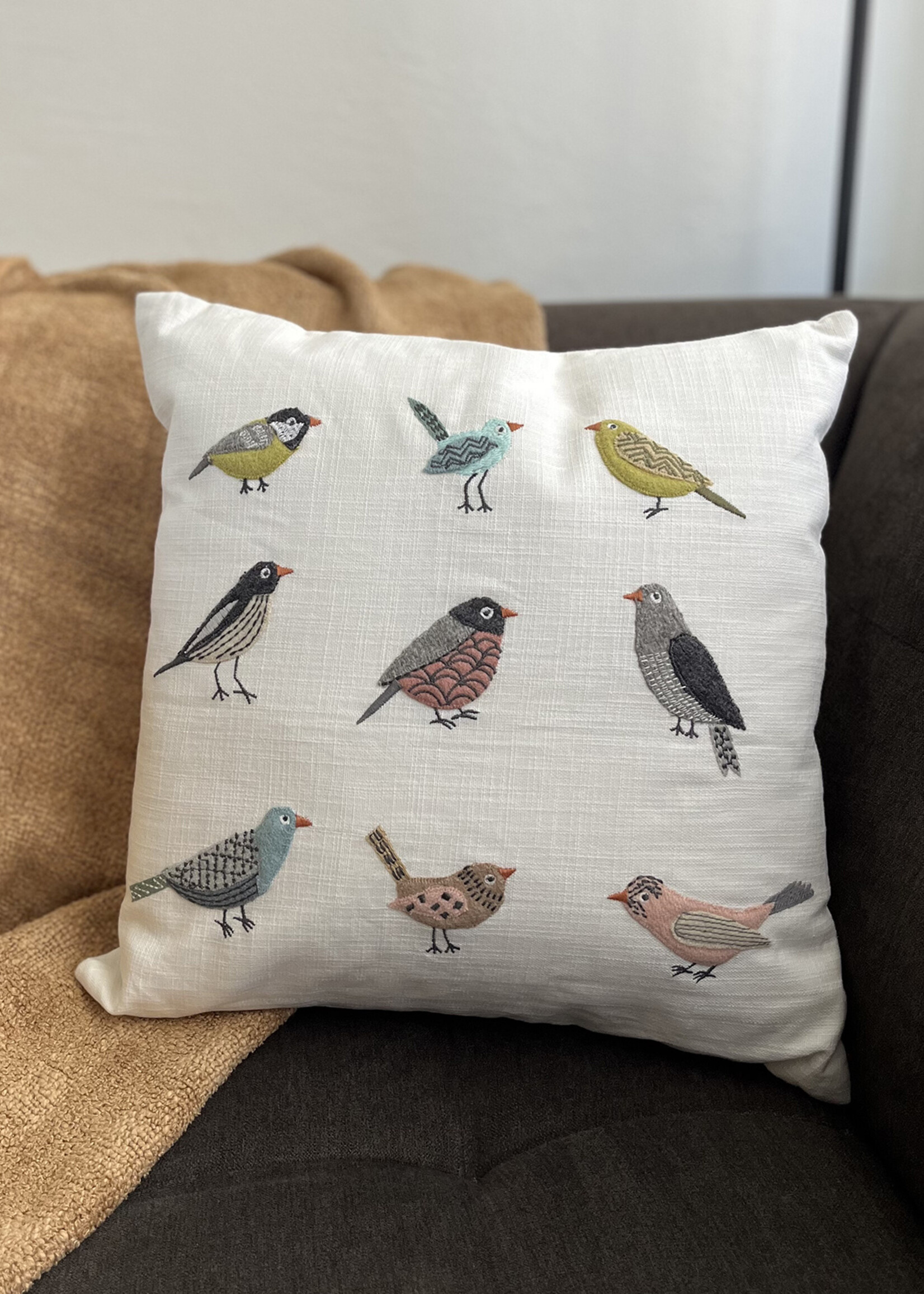 Natural Habitat 16" Aviary Cream Throw Pillow