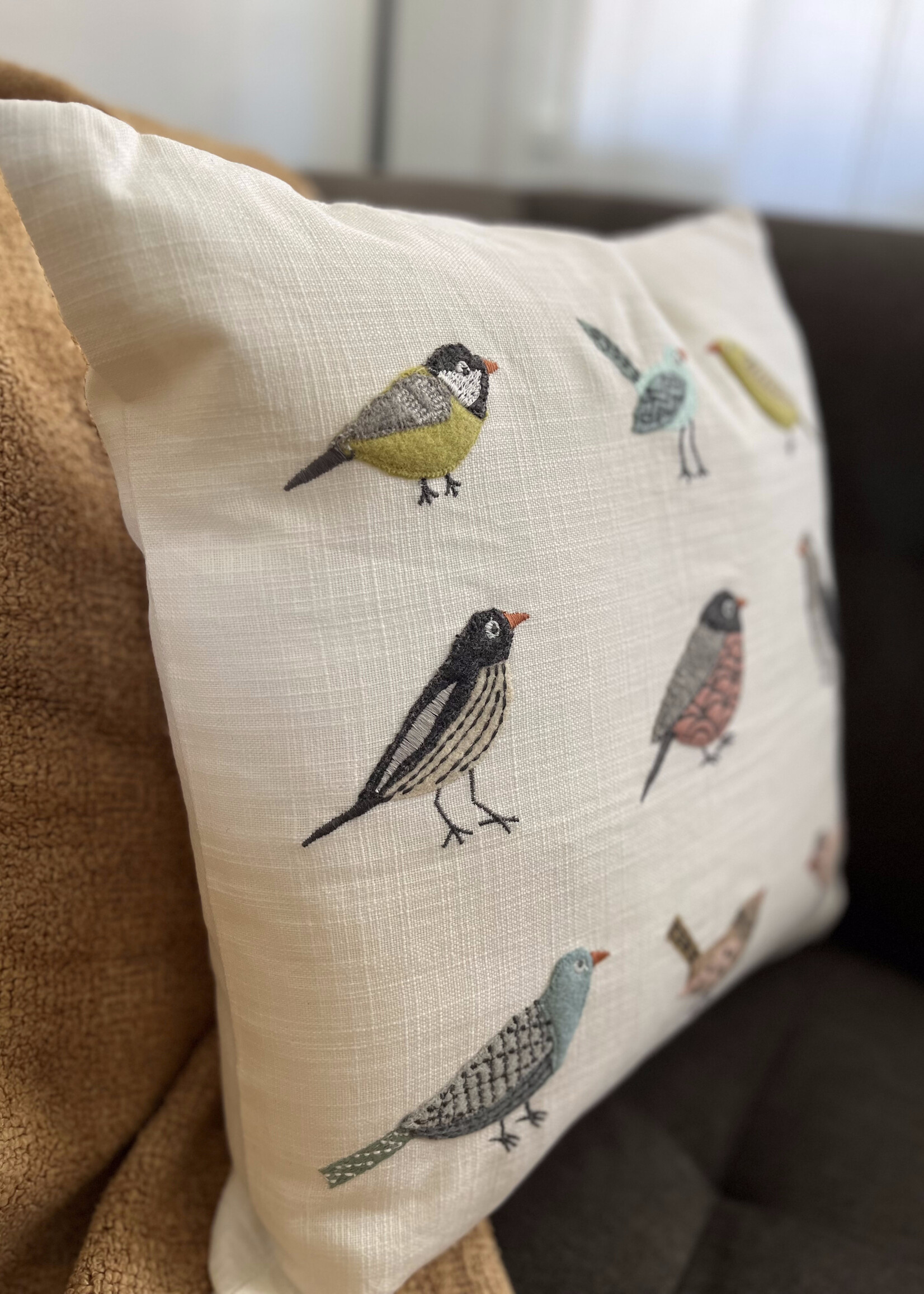 Natural Habitat 16" Aviary Cream Throw Pillow