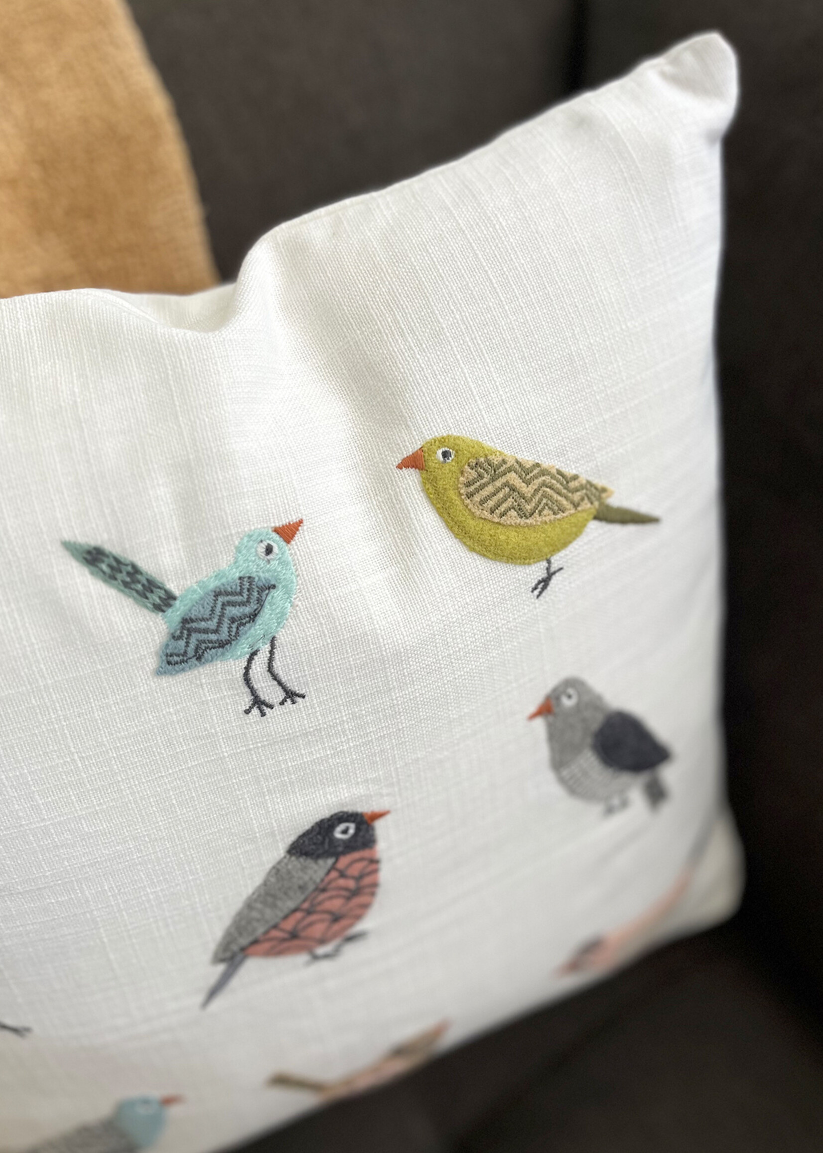 Natural Habitat 16" Aviary Cream Throw Pillow