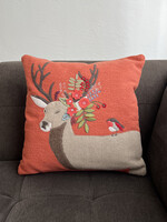 Natural Habitat 16" Reindeer and Robin Throw Pillow