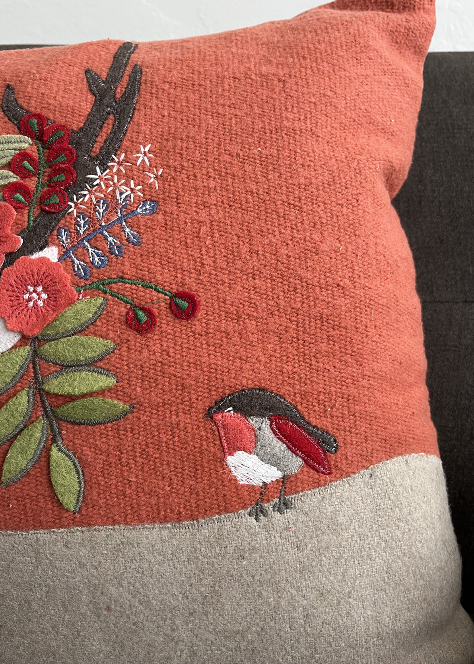 Natural Habitat 16" Reindeer and Robin Throw Pillow