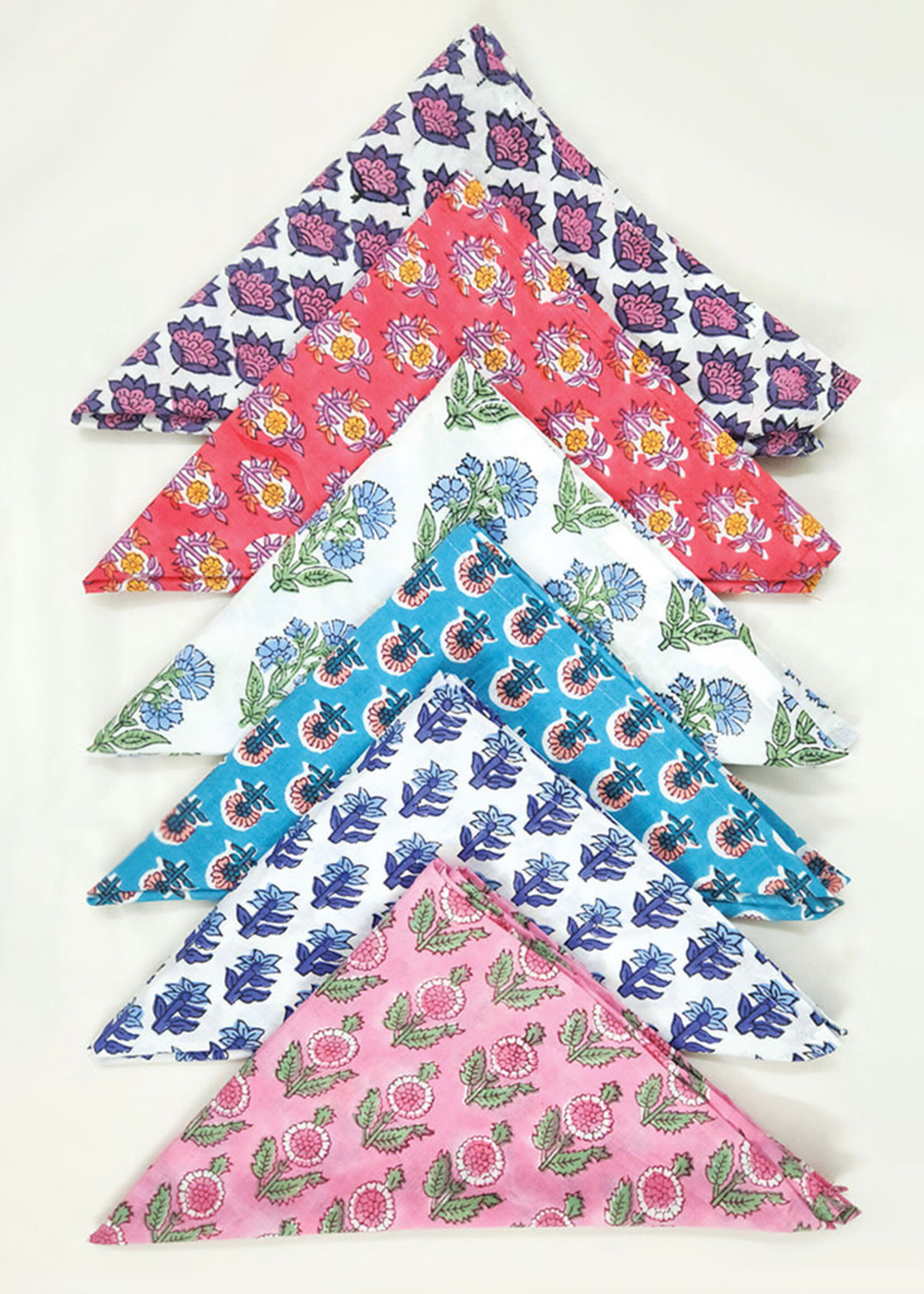 Sevya Jaipur Block Print Napkins - Set of Six
