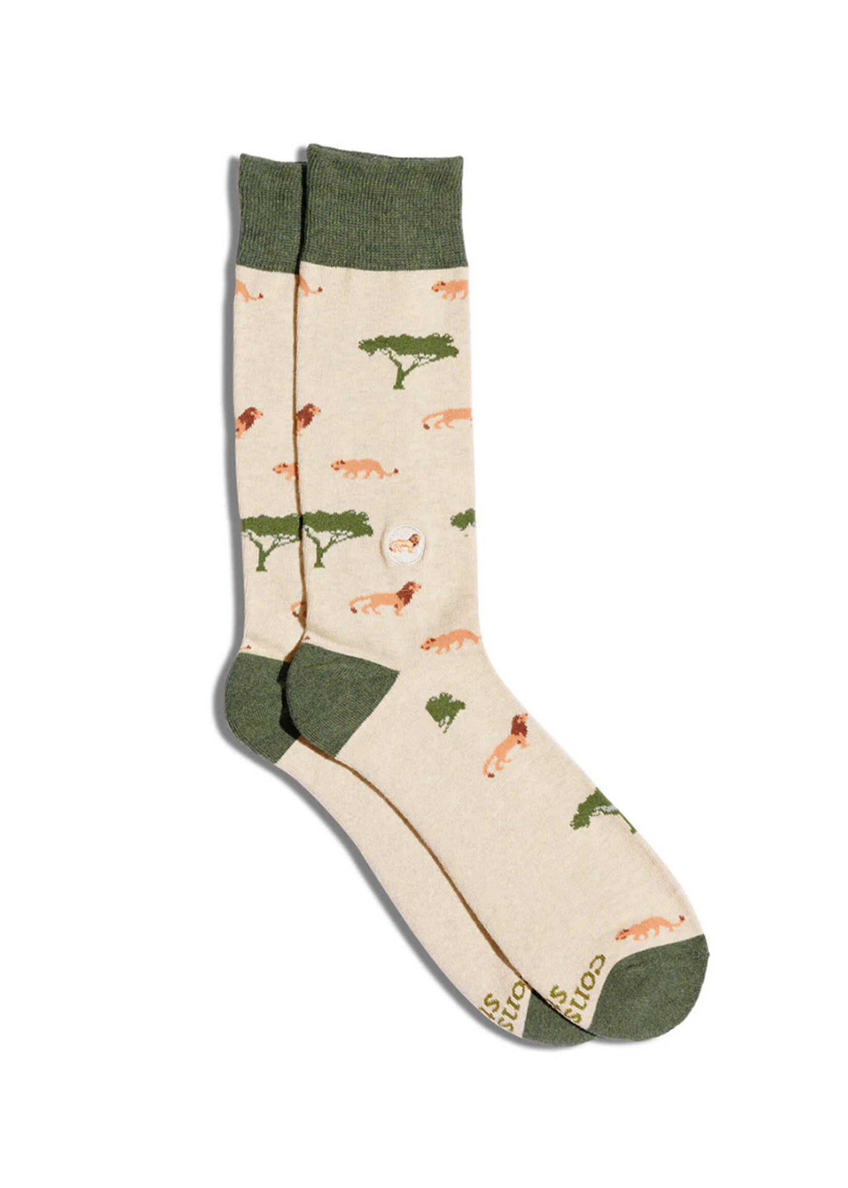 Conscious Step Women's Beige Lion Socks