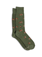 Conscious Step Men's Green Tiger Socks