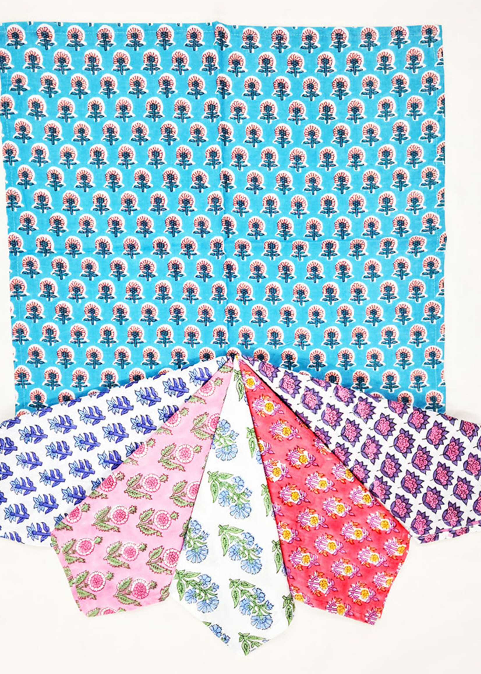 Sevya Jaipur Block Print Napkins - Set of Six