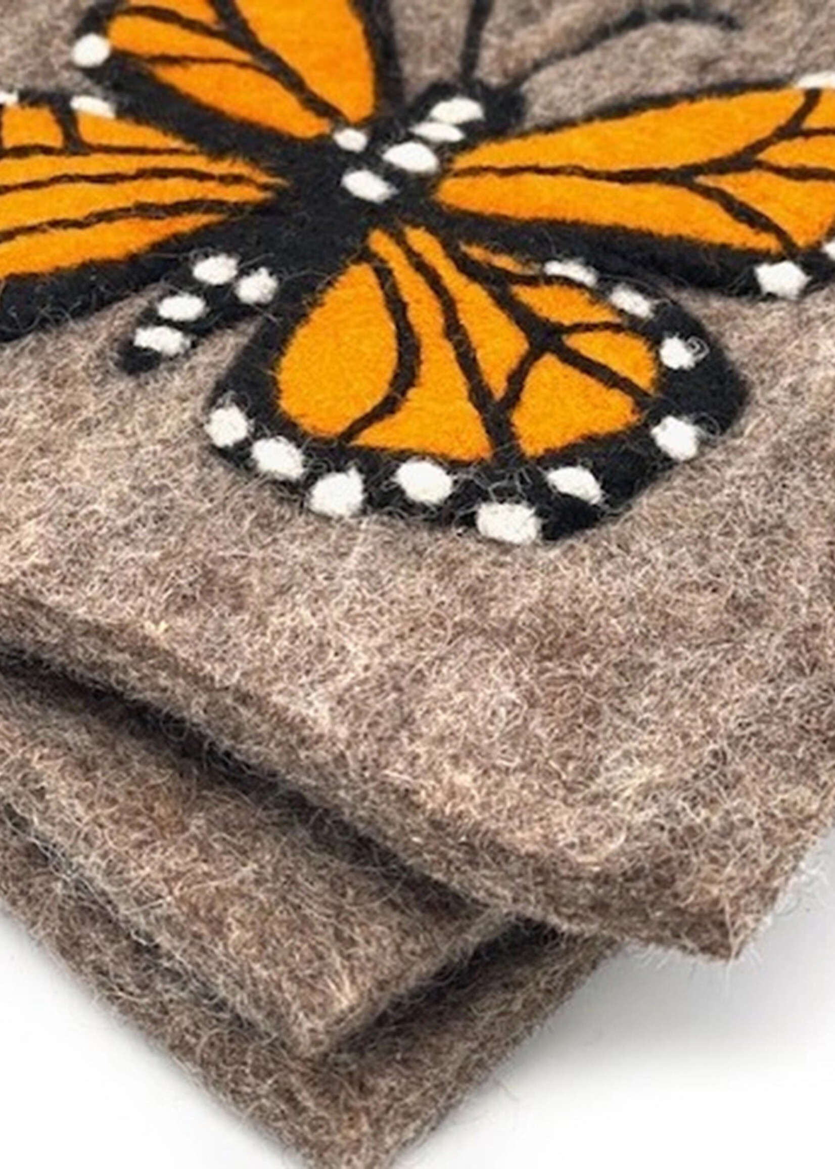 Women of the Cloud Forest Monarch On Grey Felt Trivet