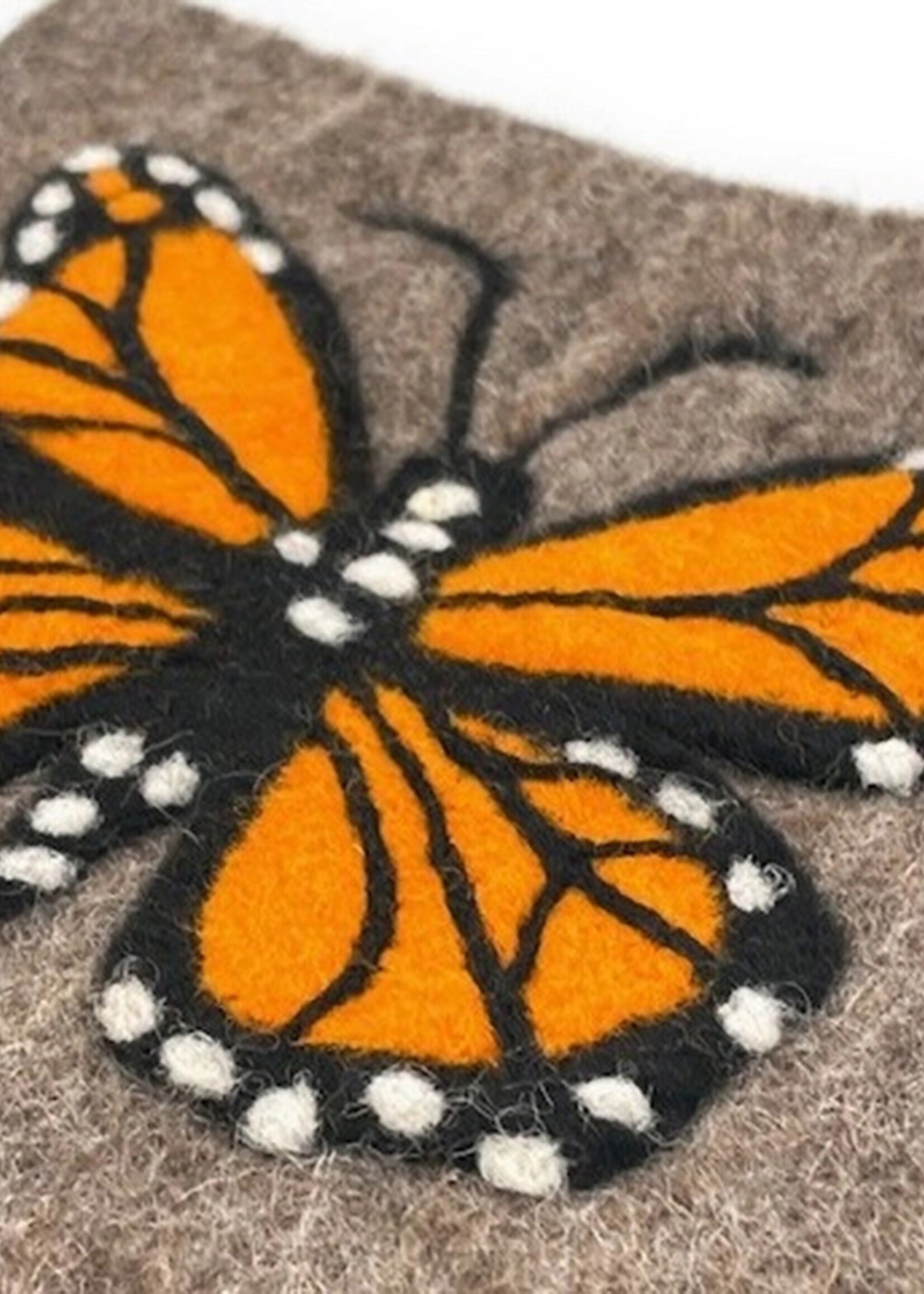 Women of the Cloud Forest Monarch On Grey Felt Trivet