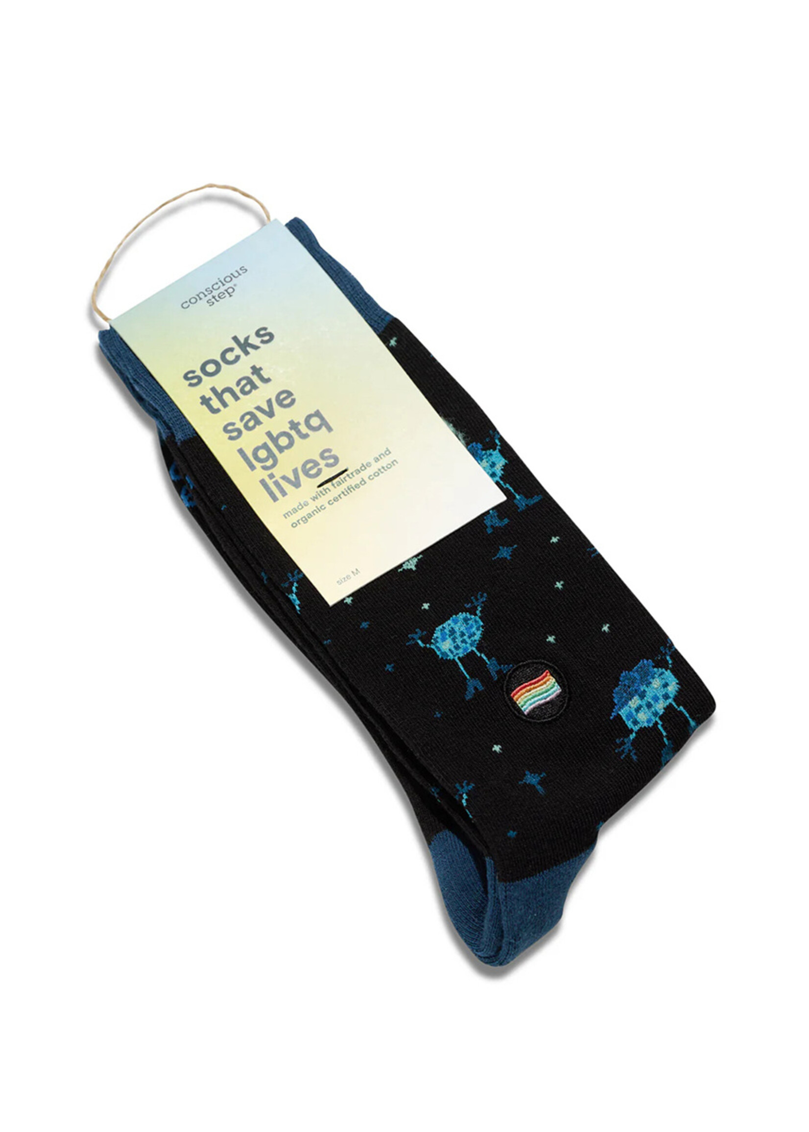 Conscious Step Men's LGBTQ Disco Ball Socks