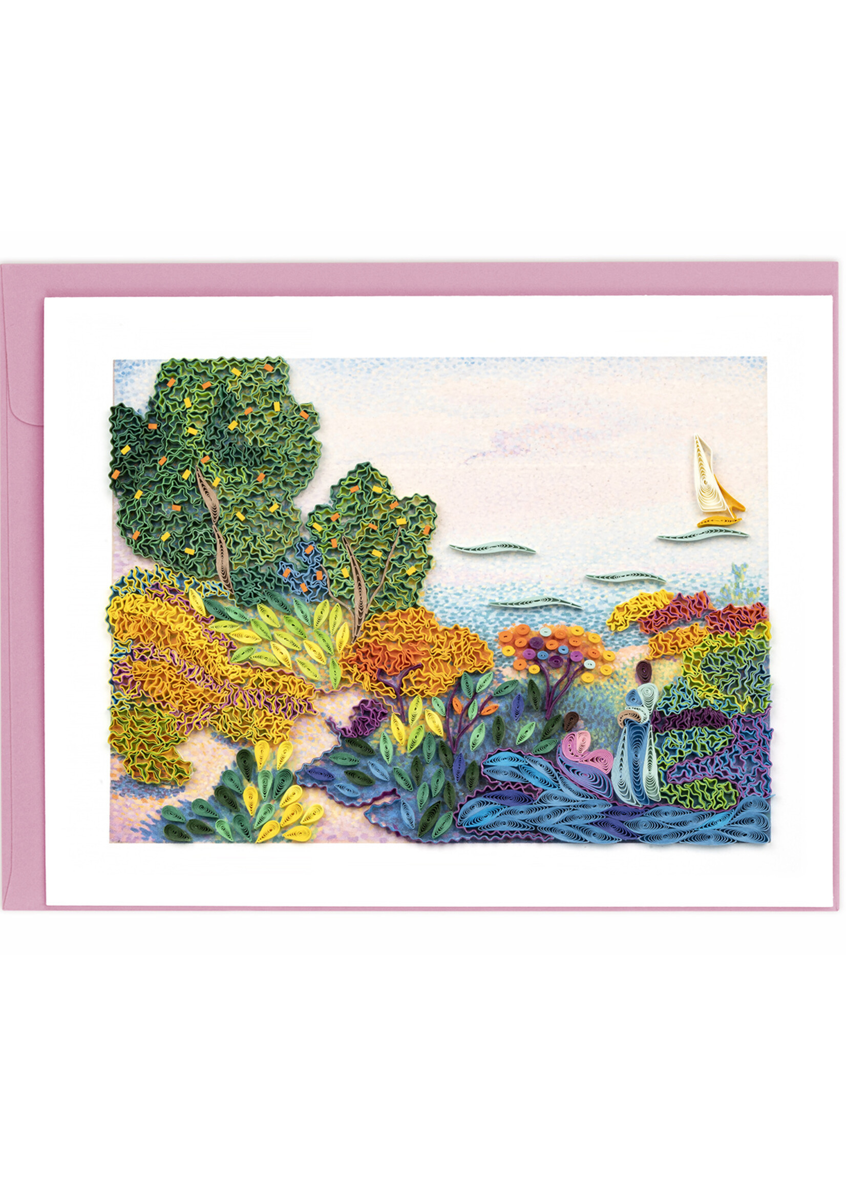 Quilling Cards Two Women By The Shore - Artist Series Quilling Card