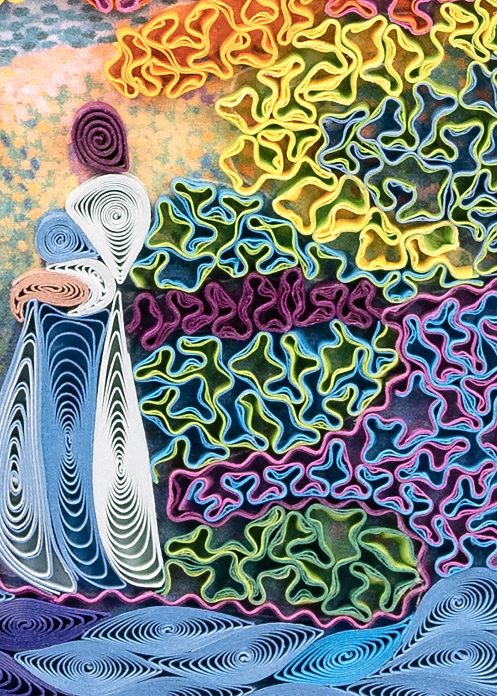 Quilling Cards Two Women By The Shore - Artist Series Quilling Card