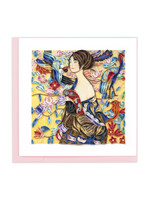 Quilling Cards Lady with Fan - Artist Series Card