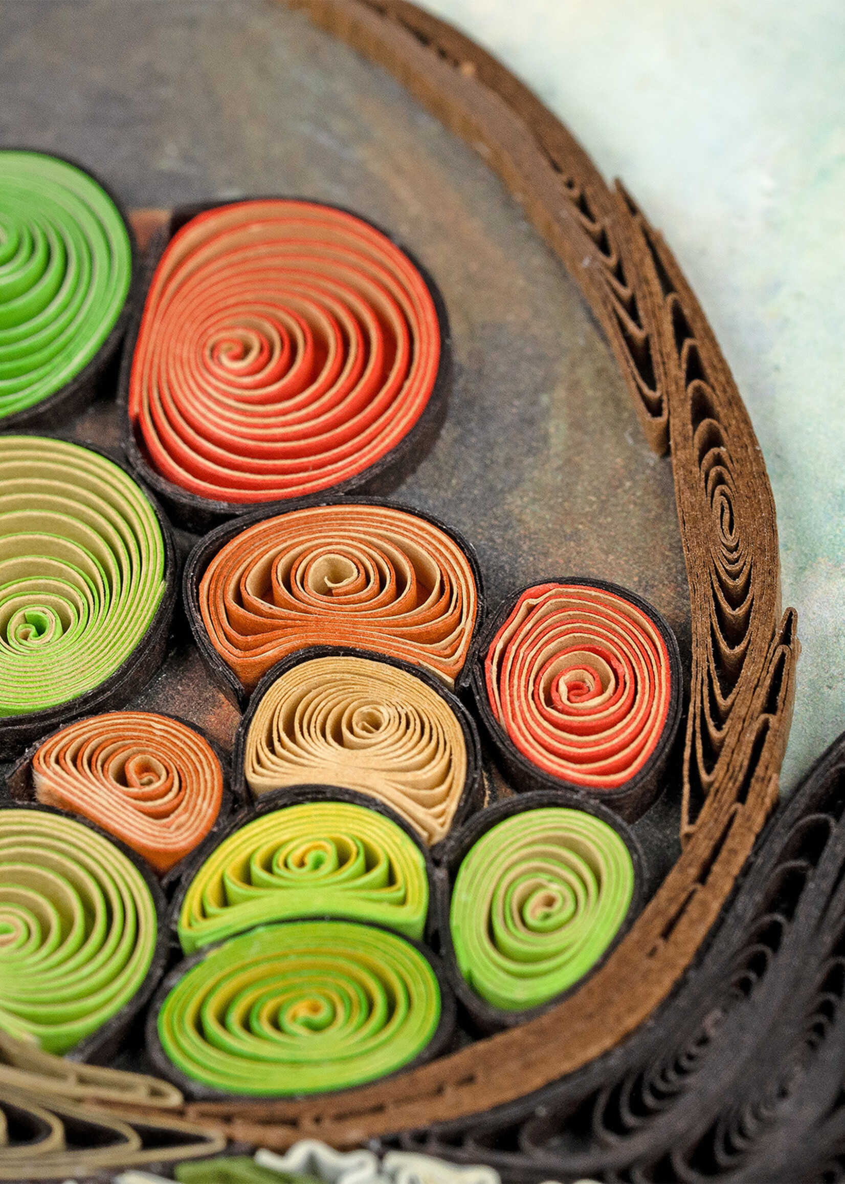 Quilling Cards The Basket of Apples - Artist Series Quilling Card