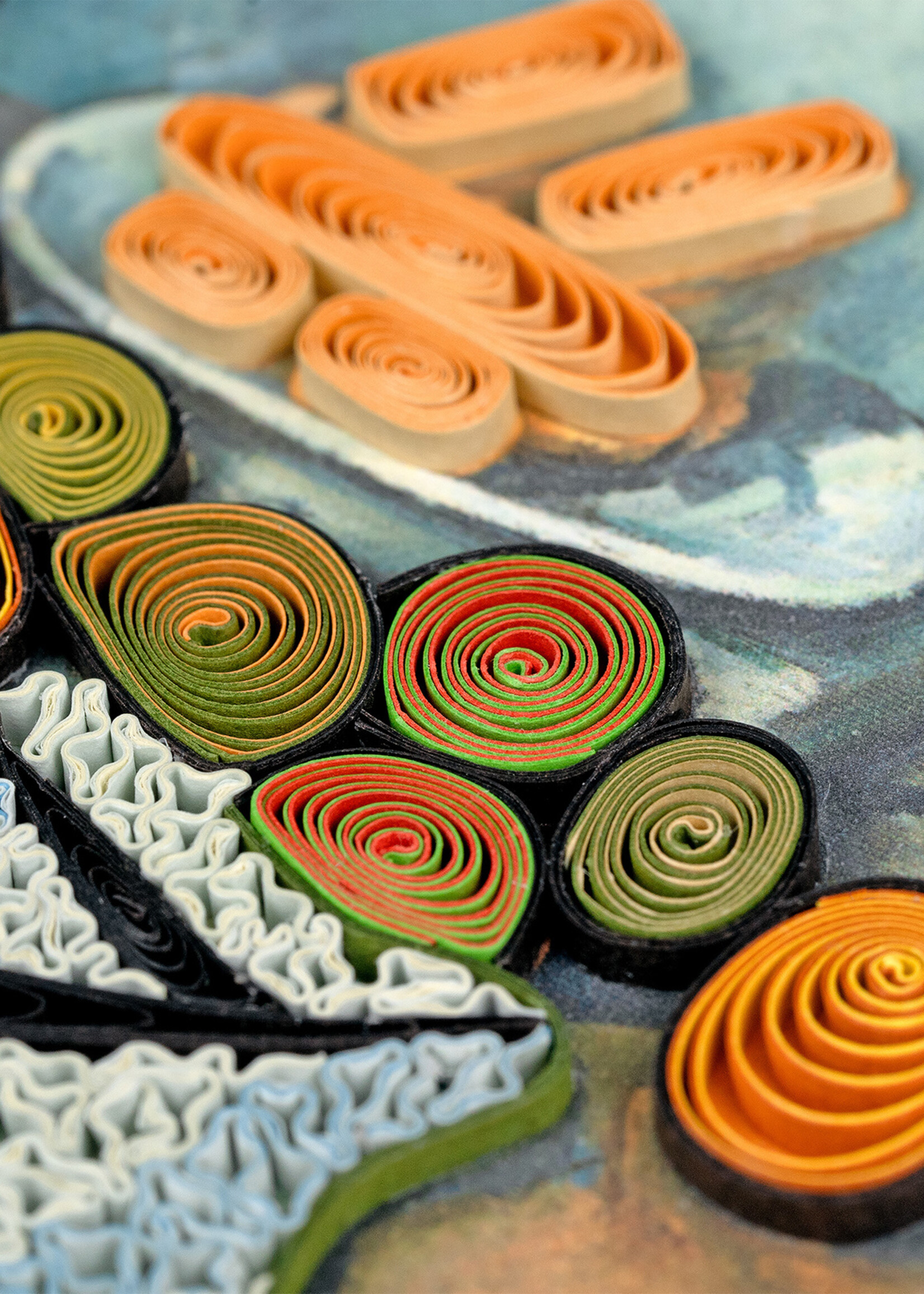 Quilling Cards The Basket of Apples - Artist Series Quilling Card