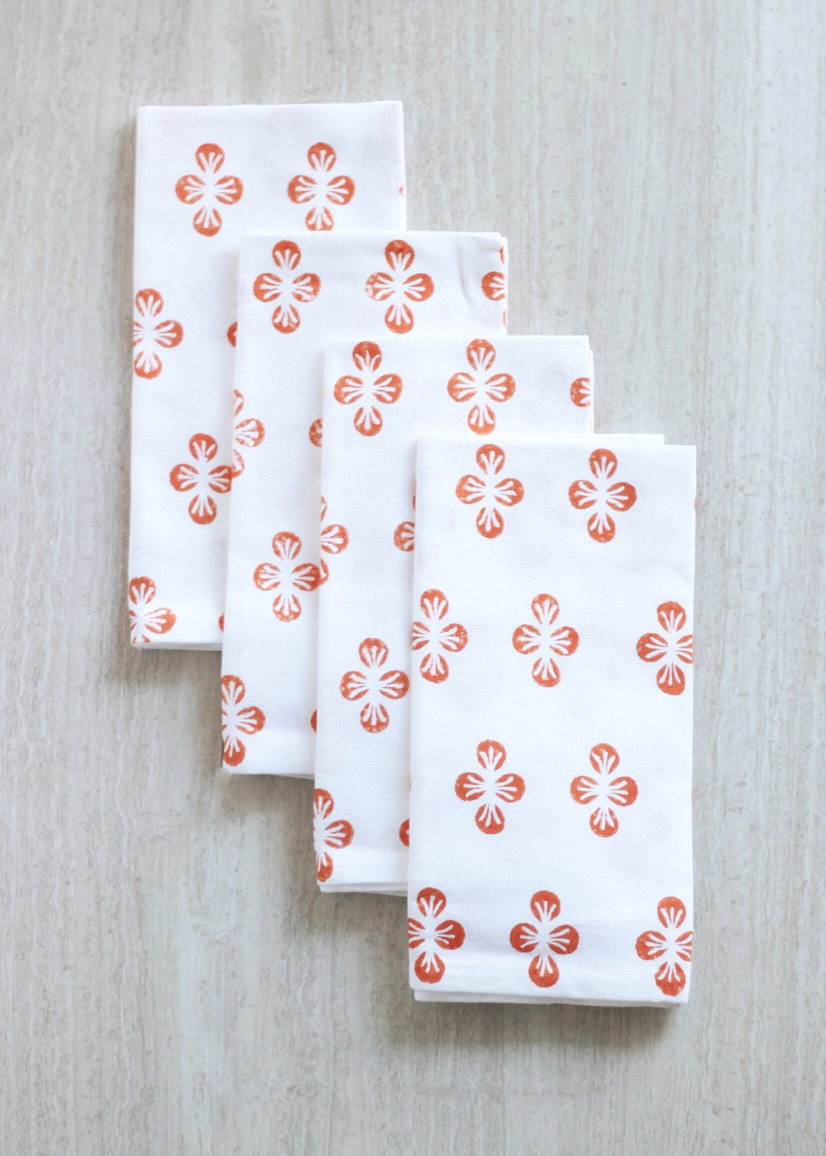 Mended Orange Dogwood Napkin Set