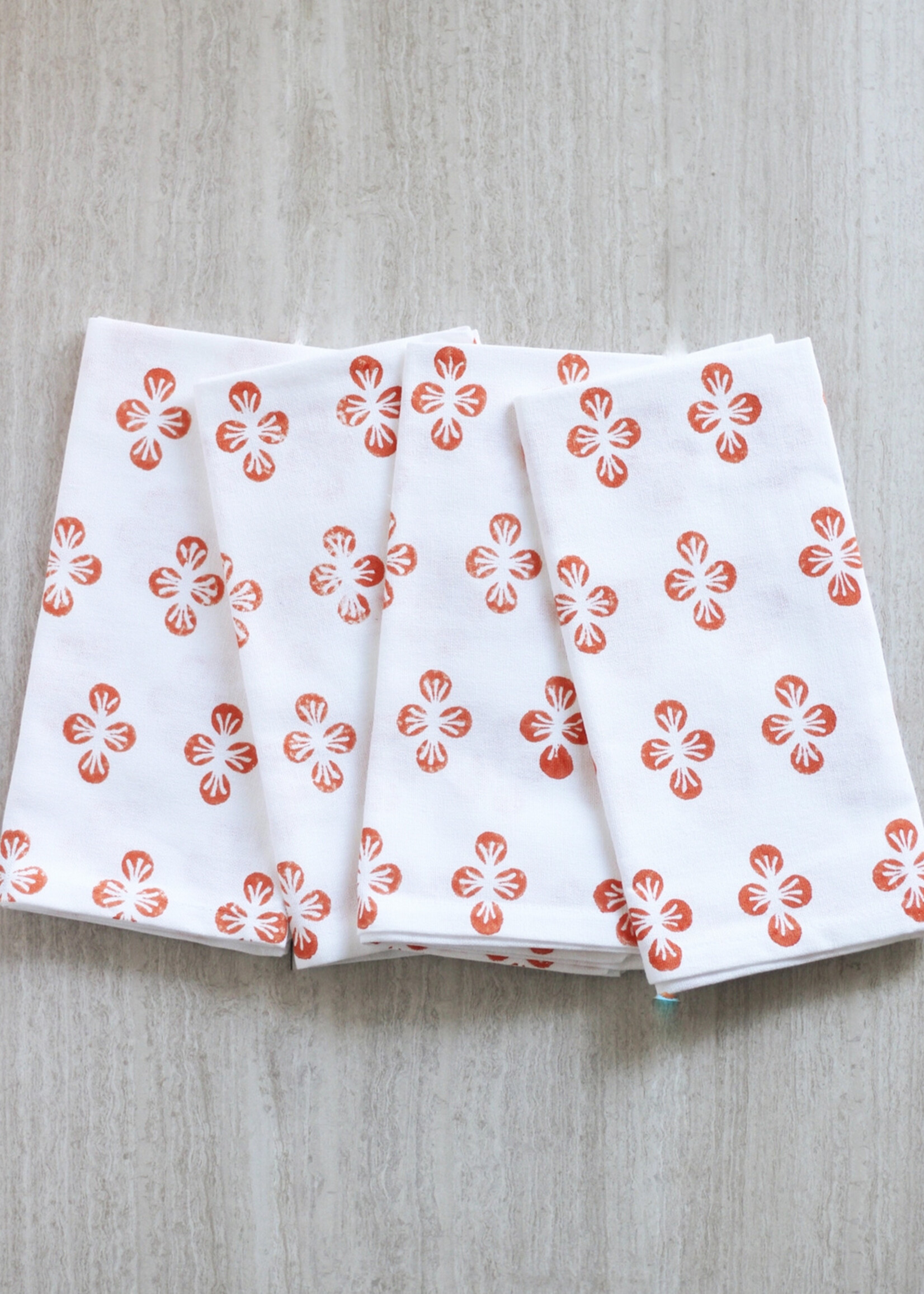 Mended Orange Dogwood Napkin Set