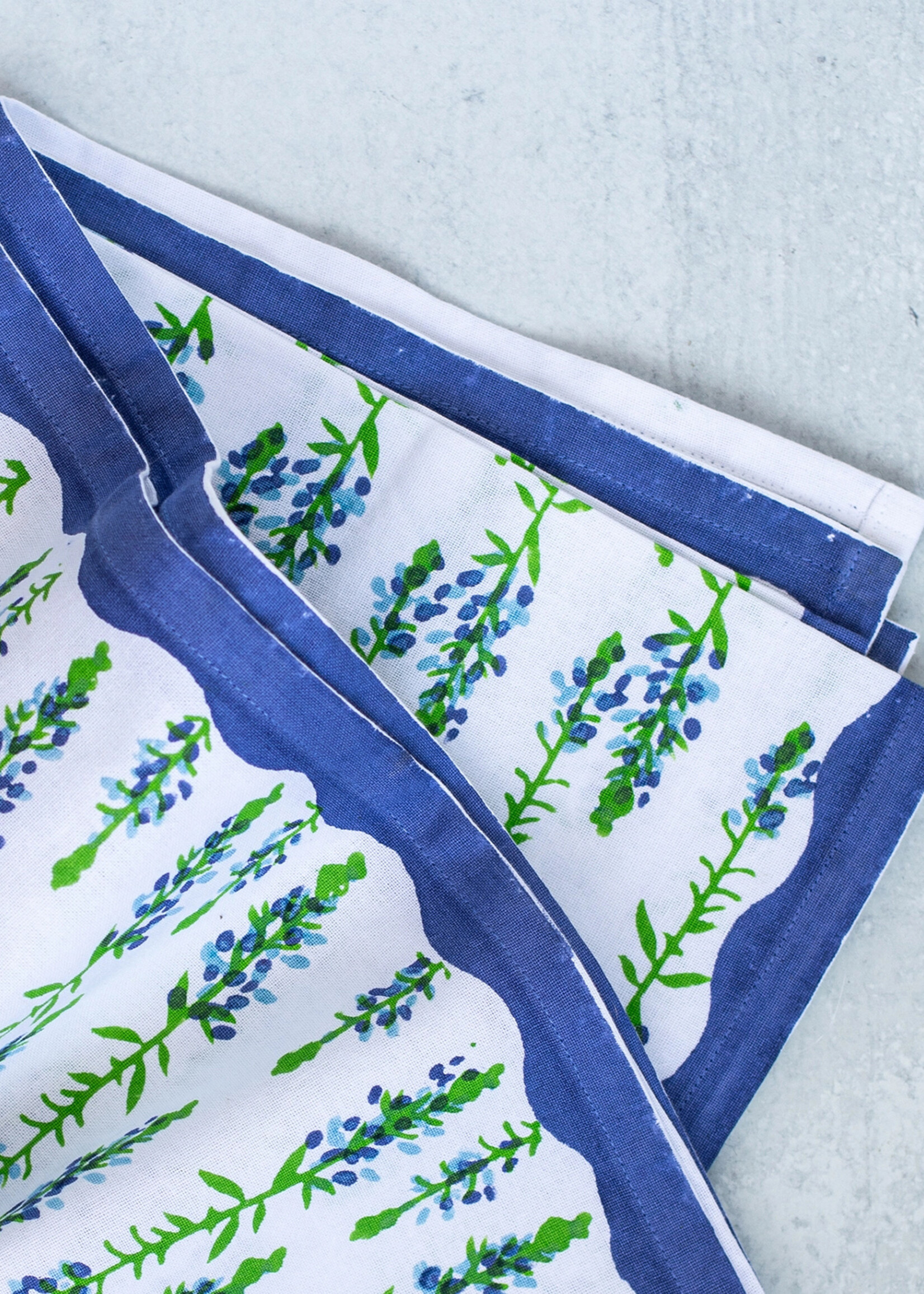 Mended FINAL SALE - 18" x  90" Bluebonnets Table Runner