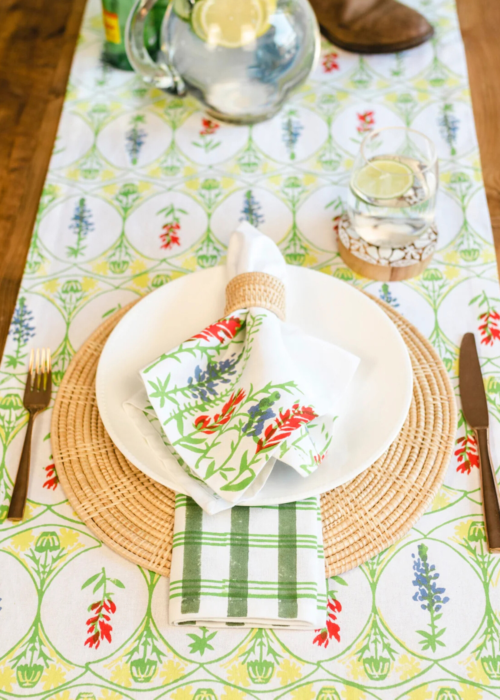 Mended 18" x  90" Wildflower Table Runner