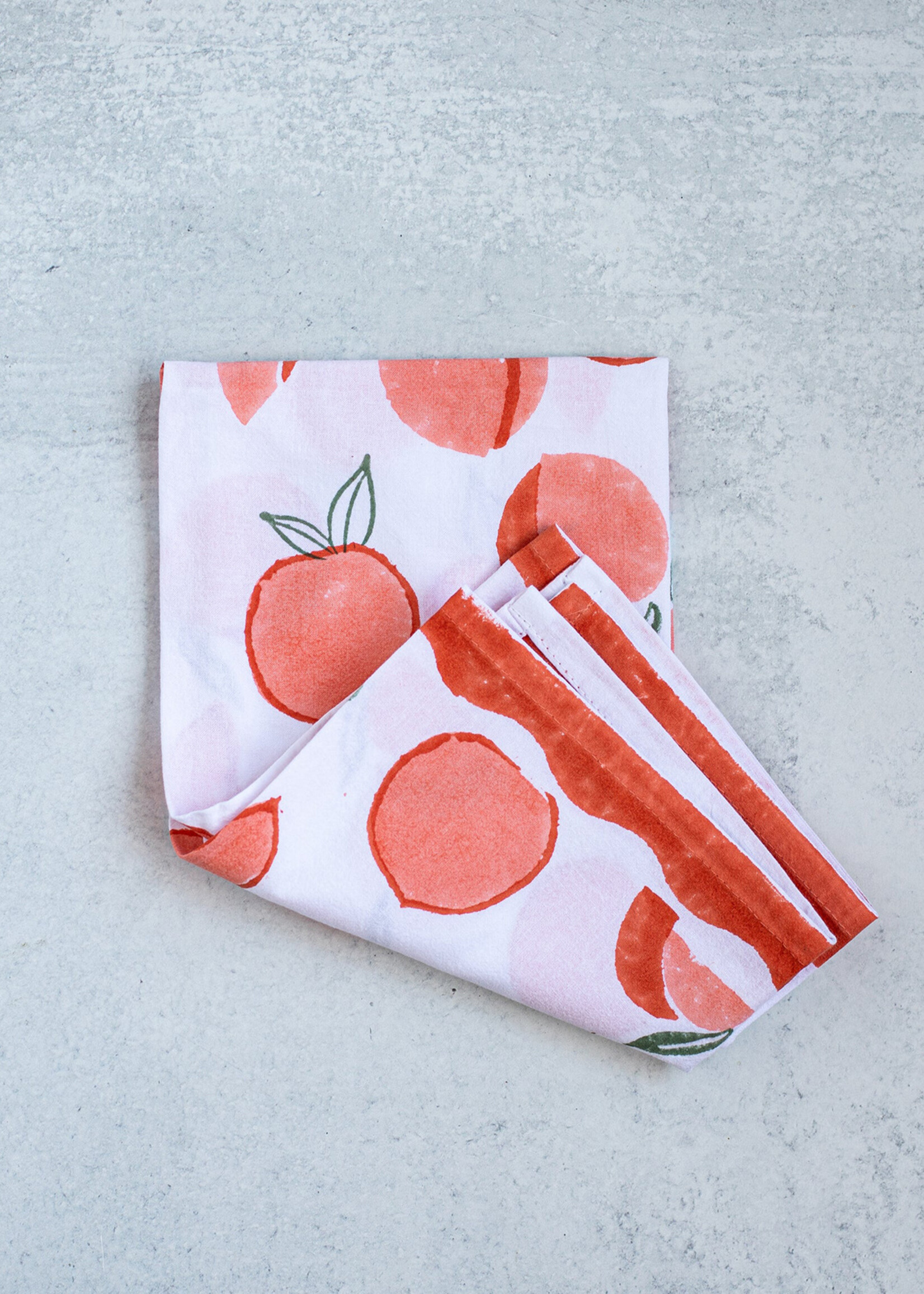 Mended Peach Tea Towel