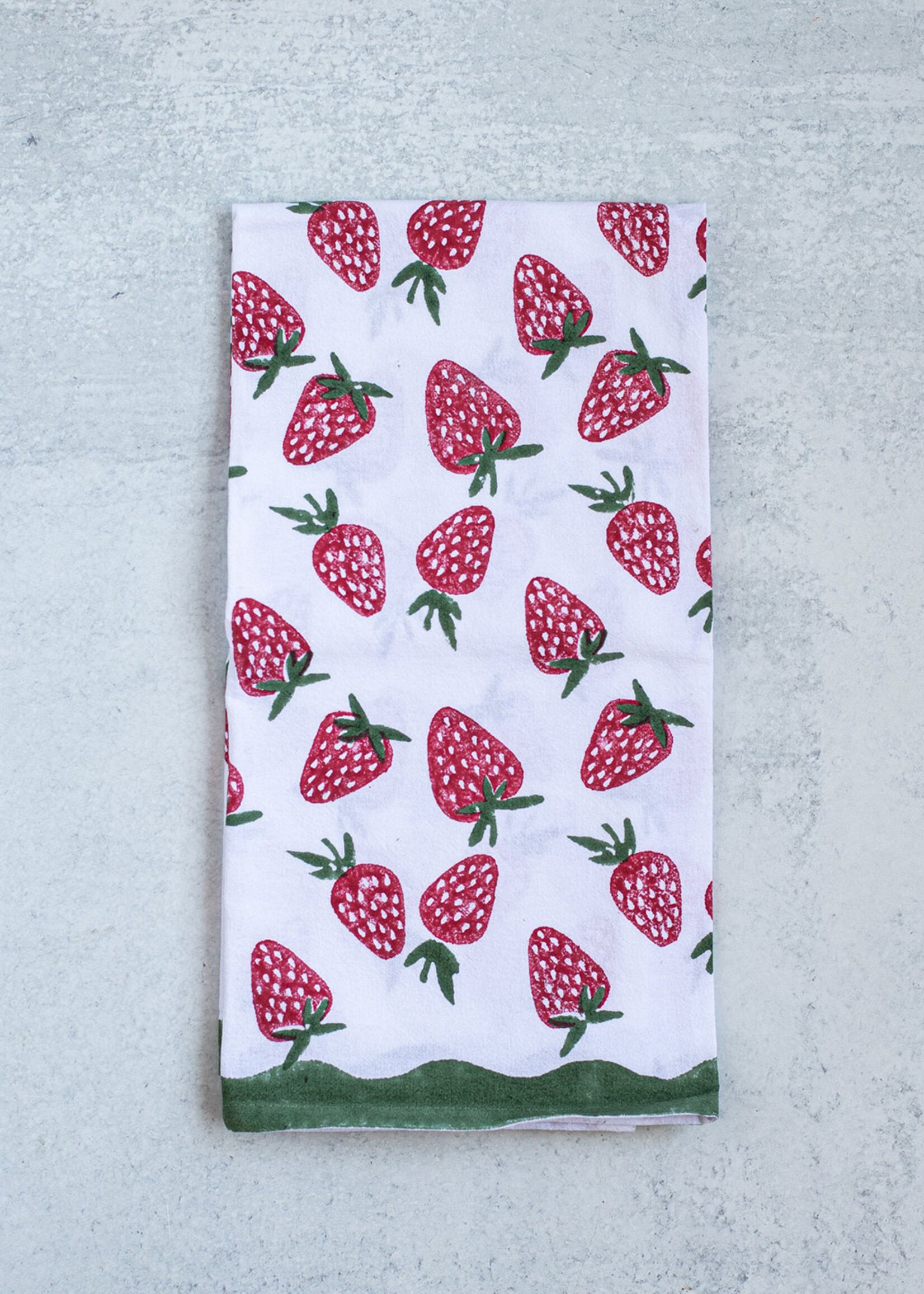 Mended Strawberry Tea Towel