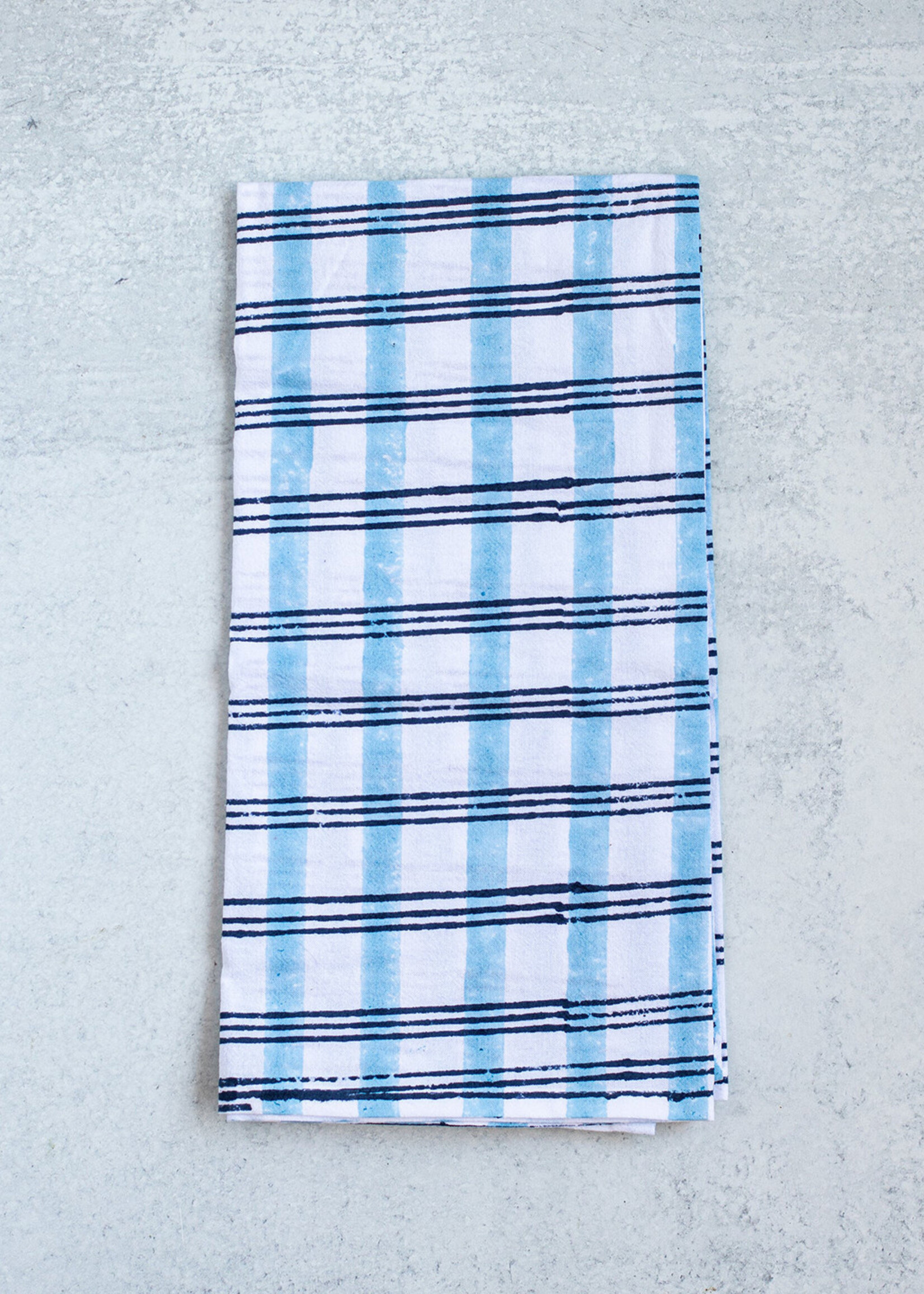 Mended Plaid Tea Towel