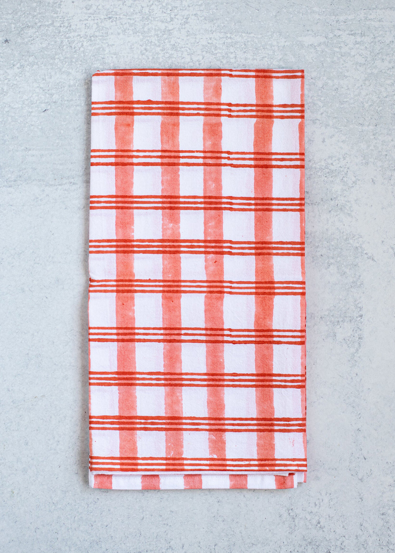 Mended Plaid Tea Towel