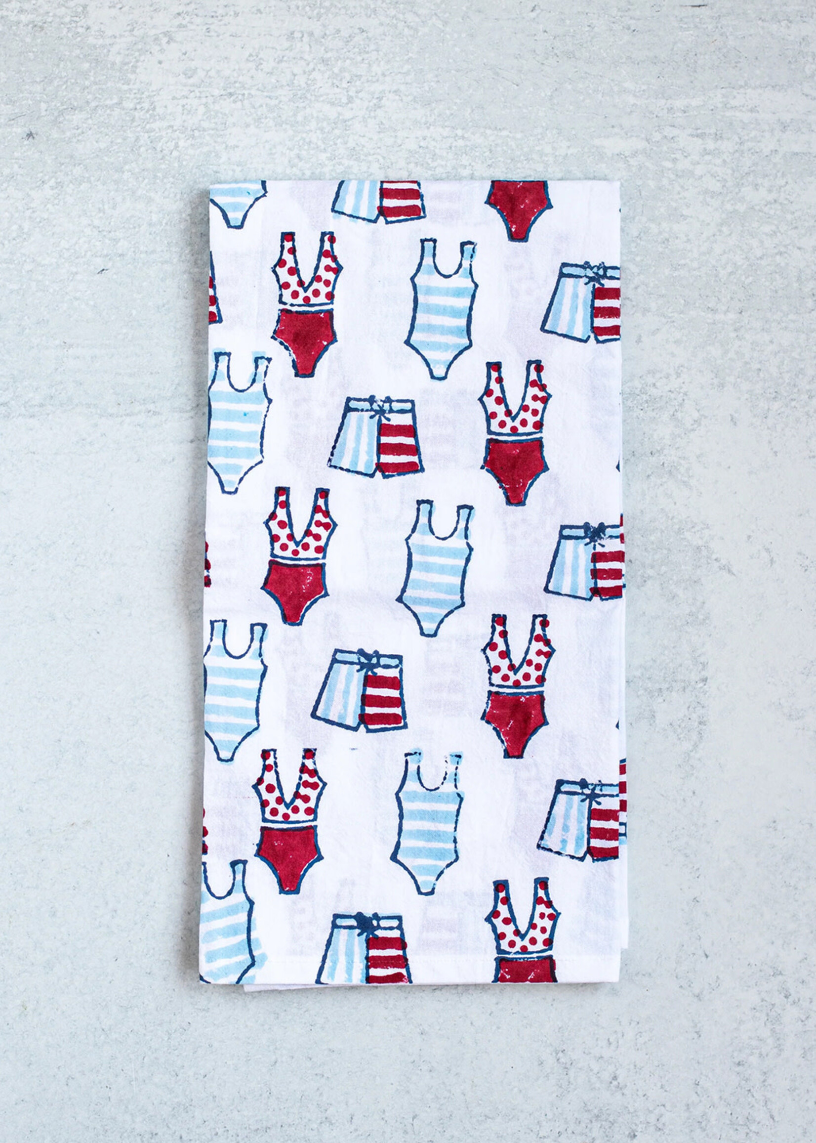 Mended Swimsuits Tea Towel