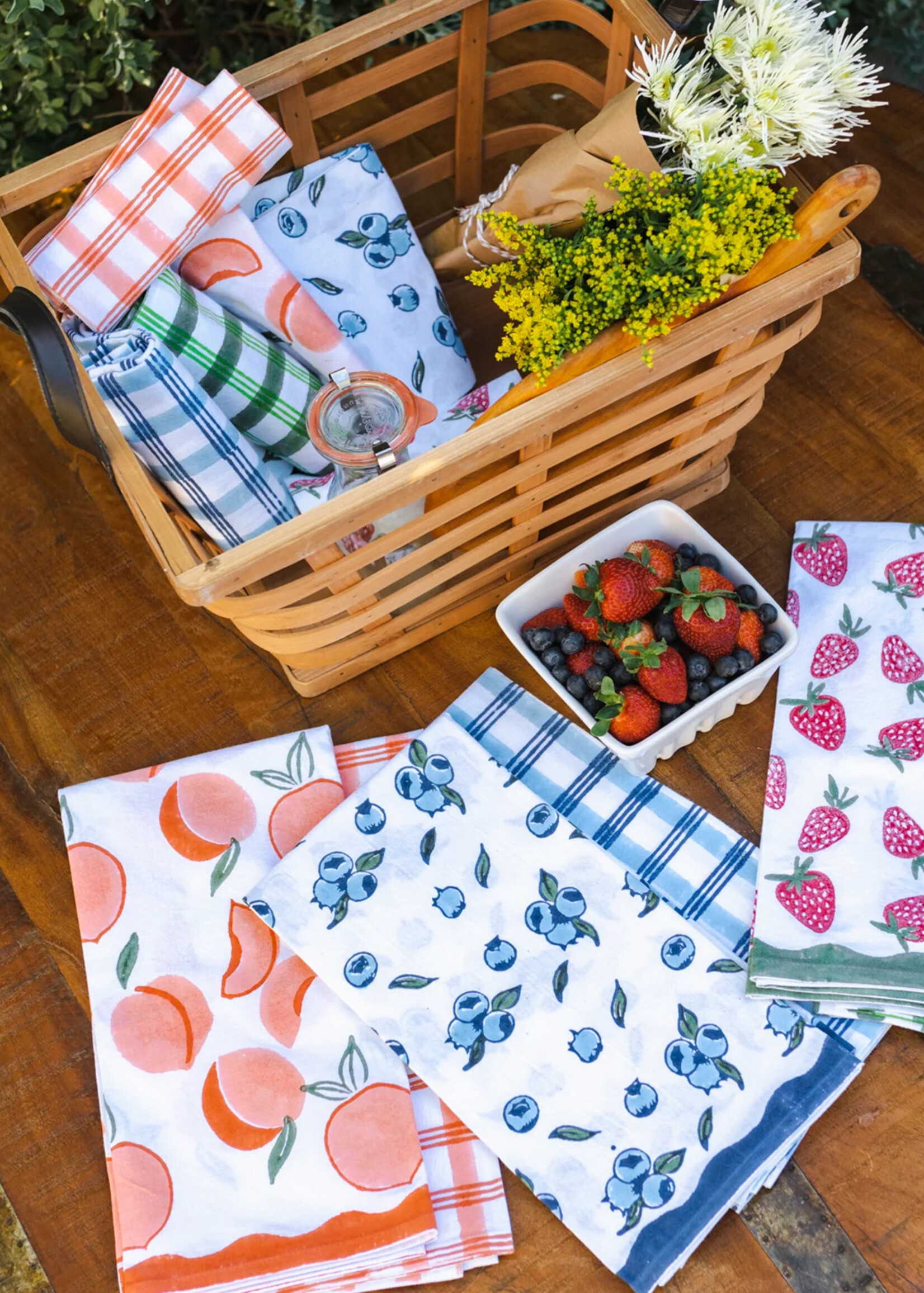 Mended Strawberry Tea Towel