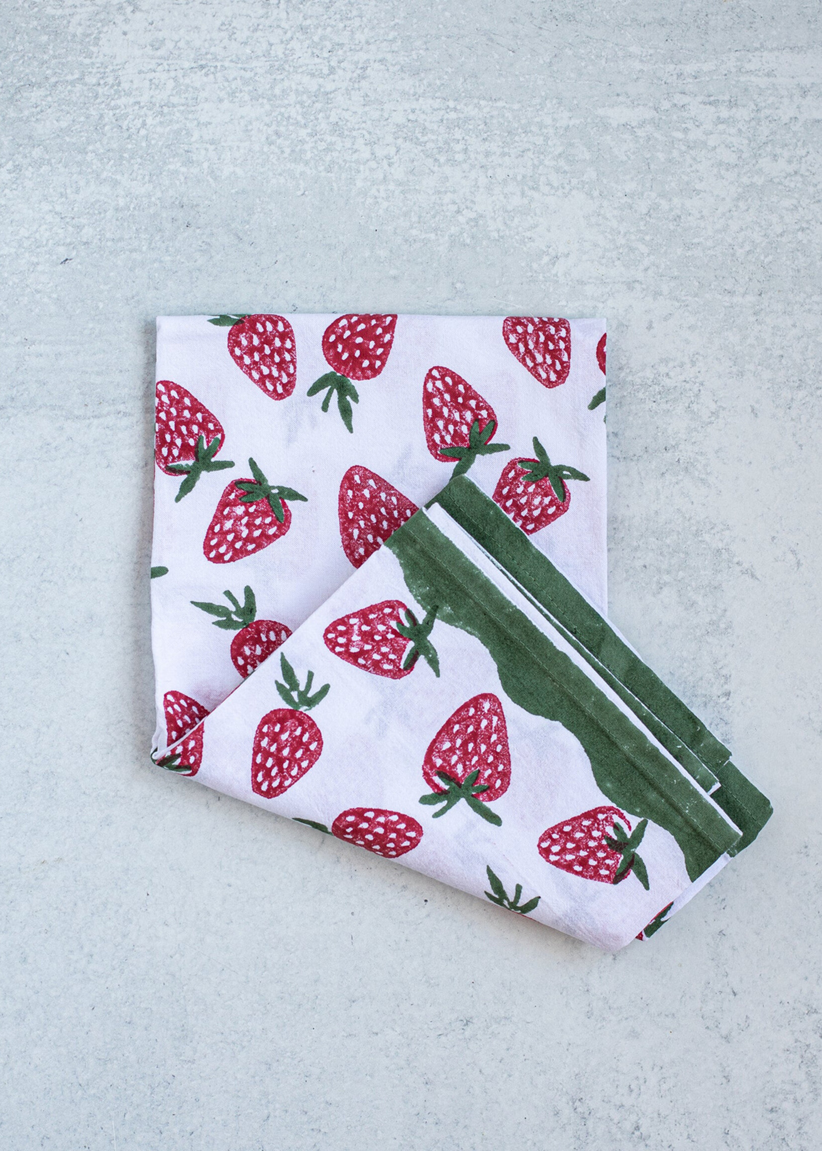 Mended Strawberry Tea Towel