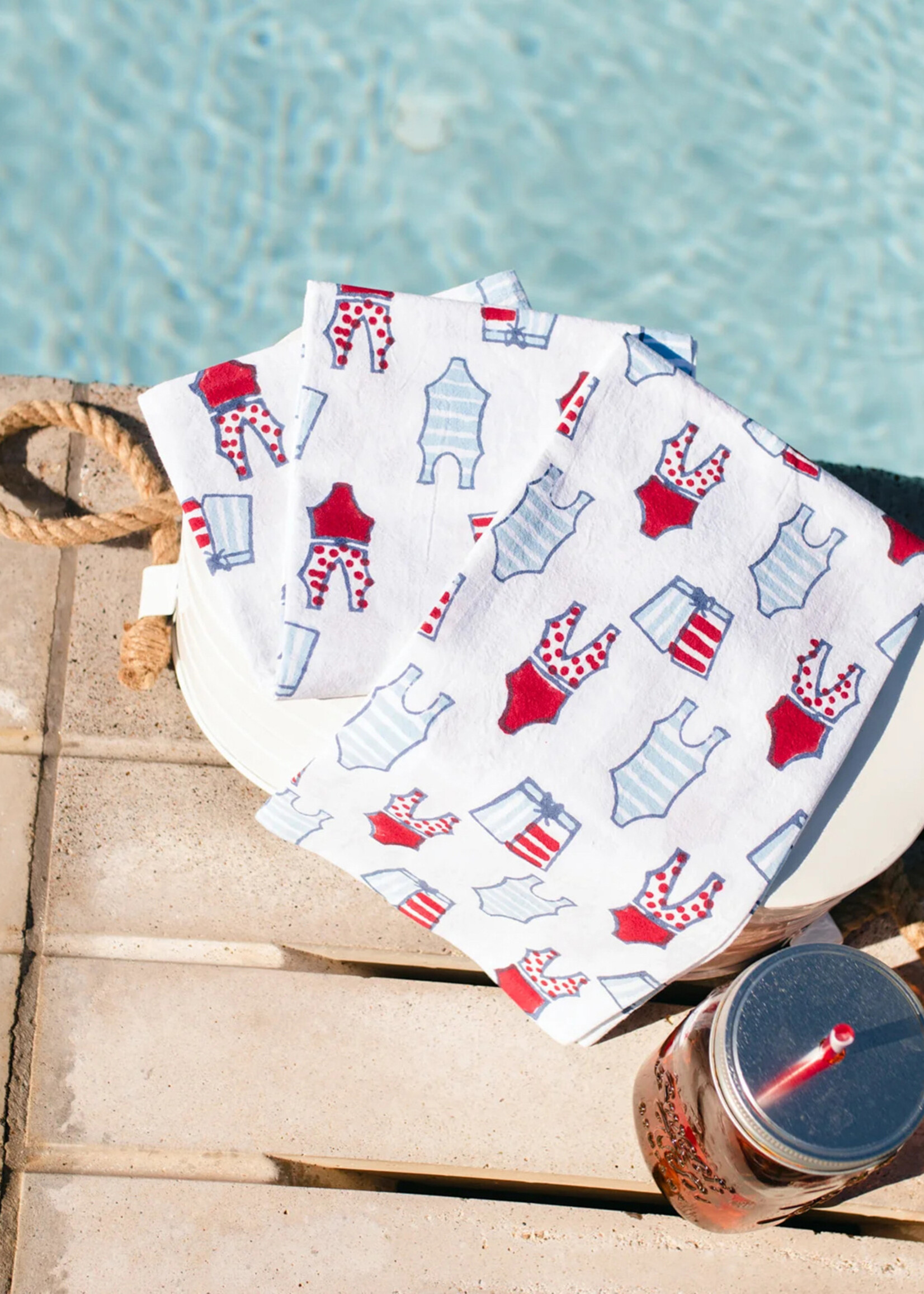 Mended Swimsuits Tea Towel