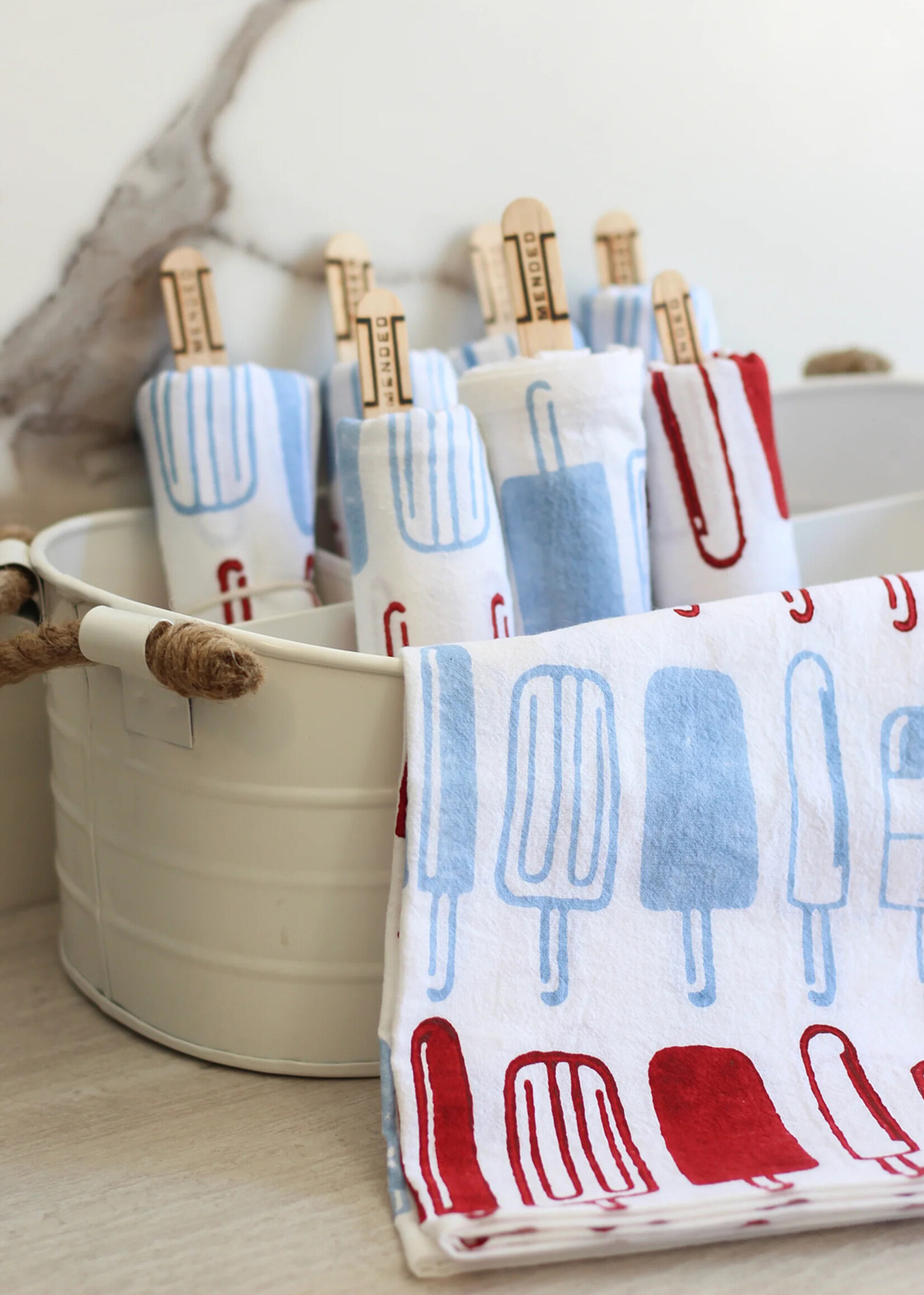 Mended Popsicles Tea Towel