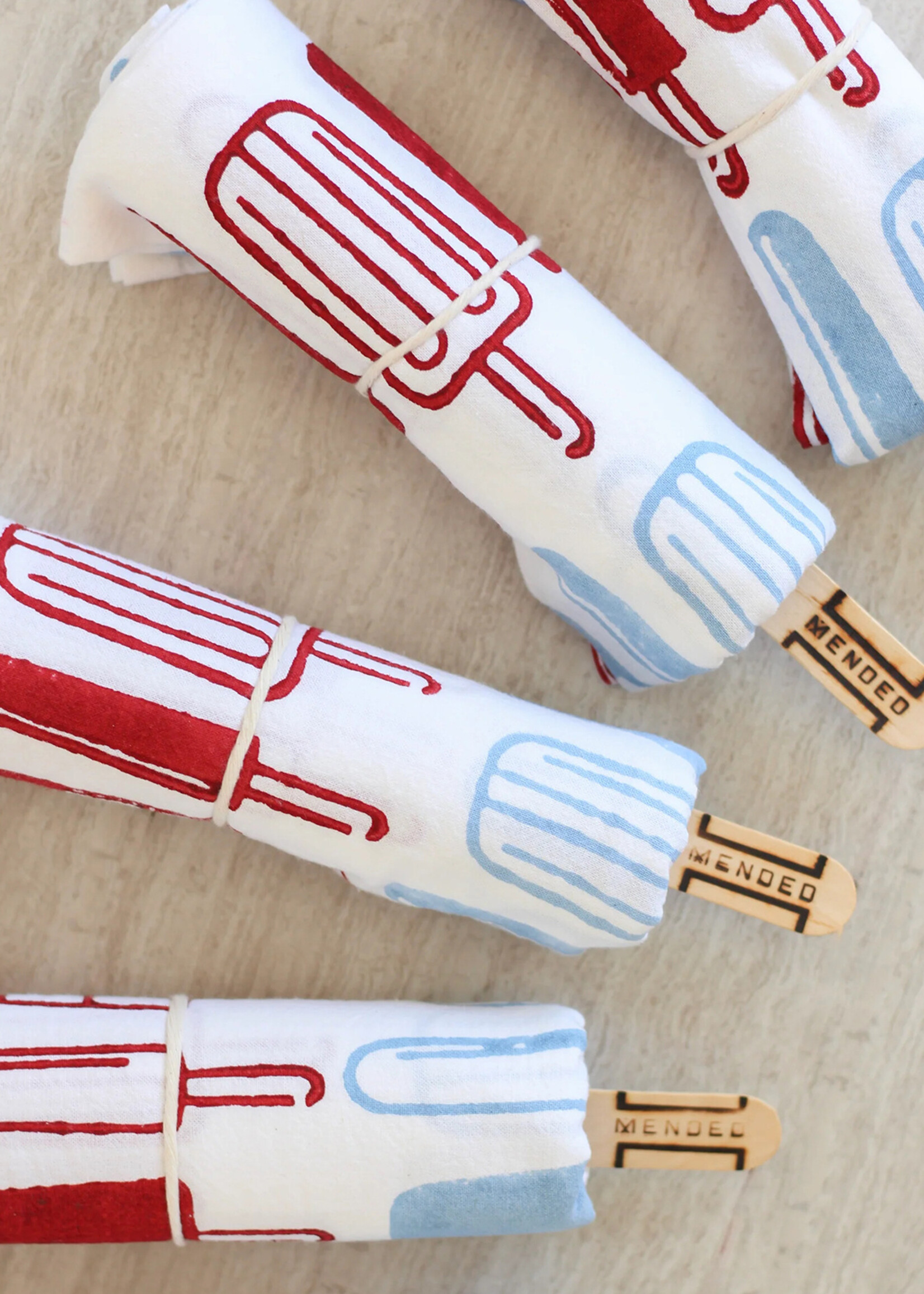 Mended Popsicles Tea Towel