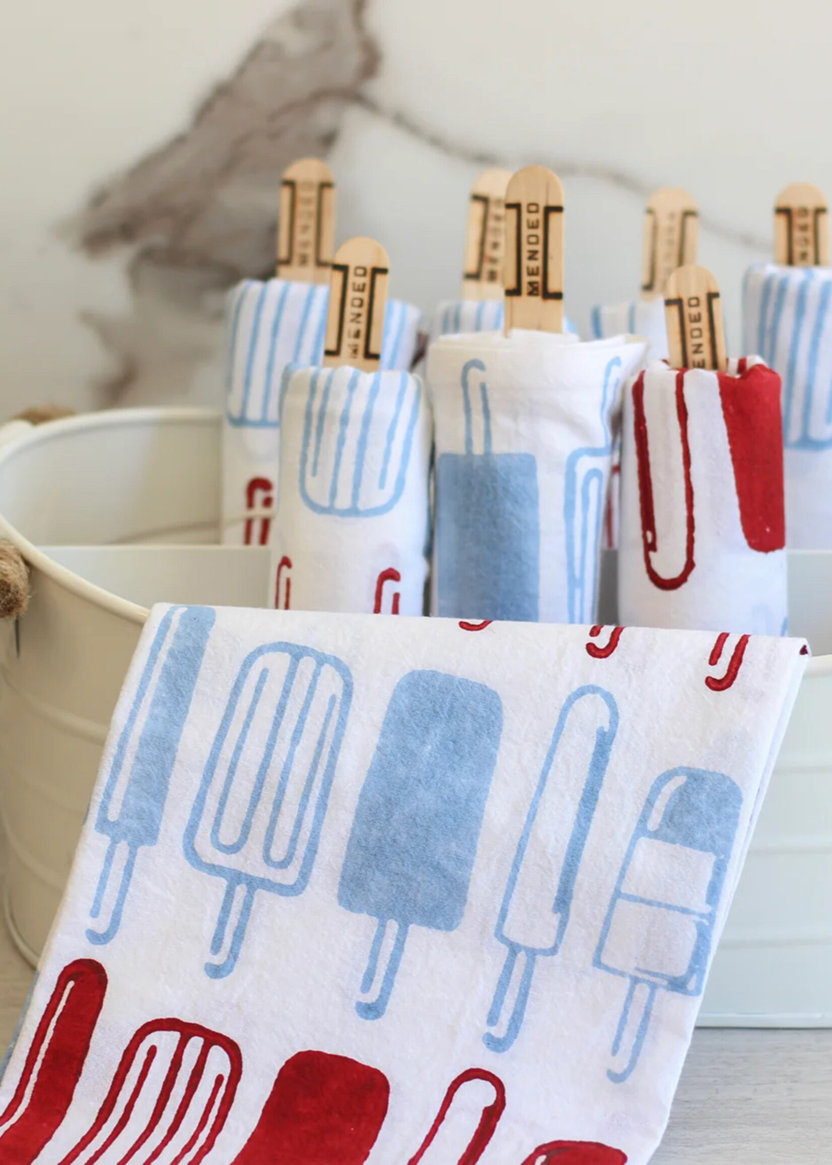 Mended Popsicles Tea Towel