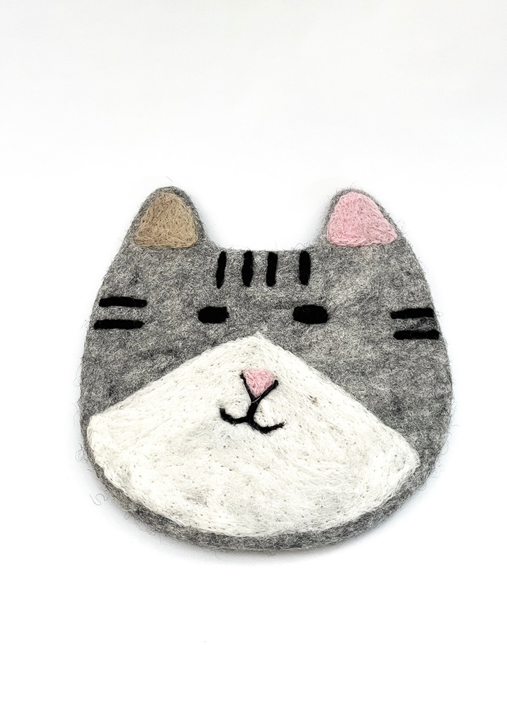 Ganesh Himal Felt Cat Face Trivet