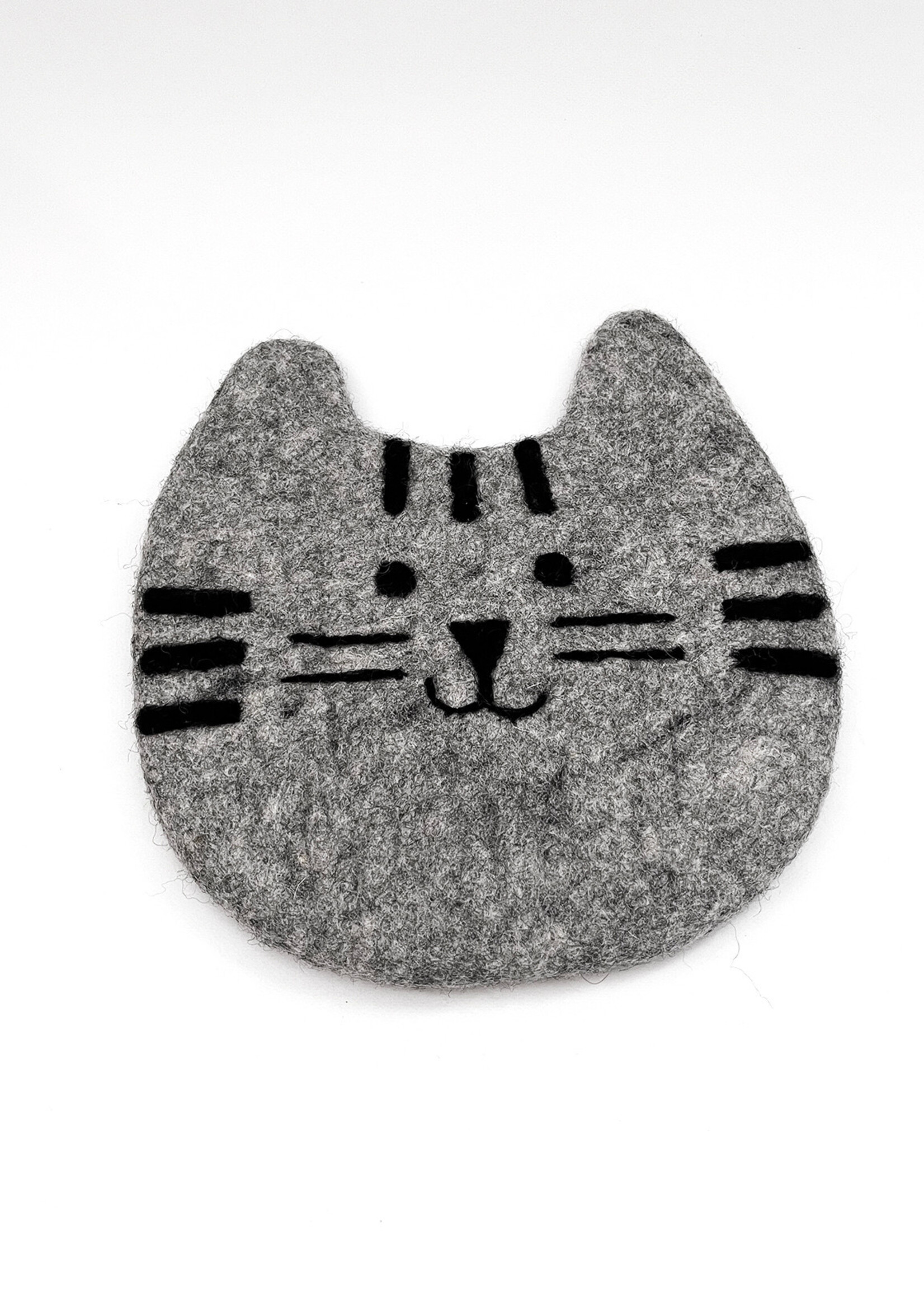 Ganesh Himal Felt Cat Face Trivet