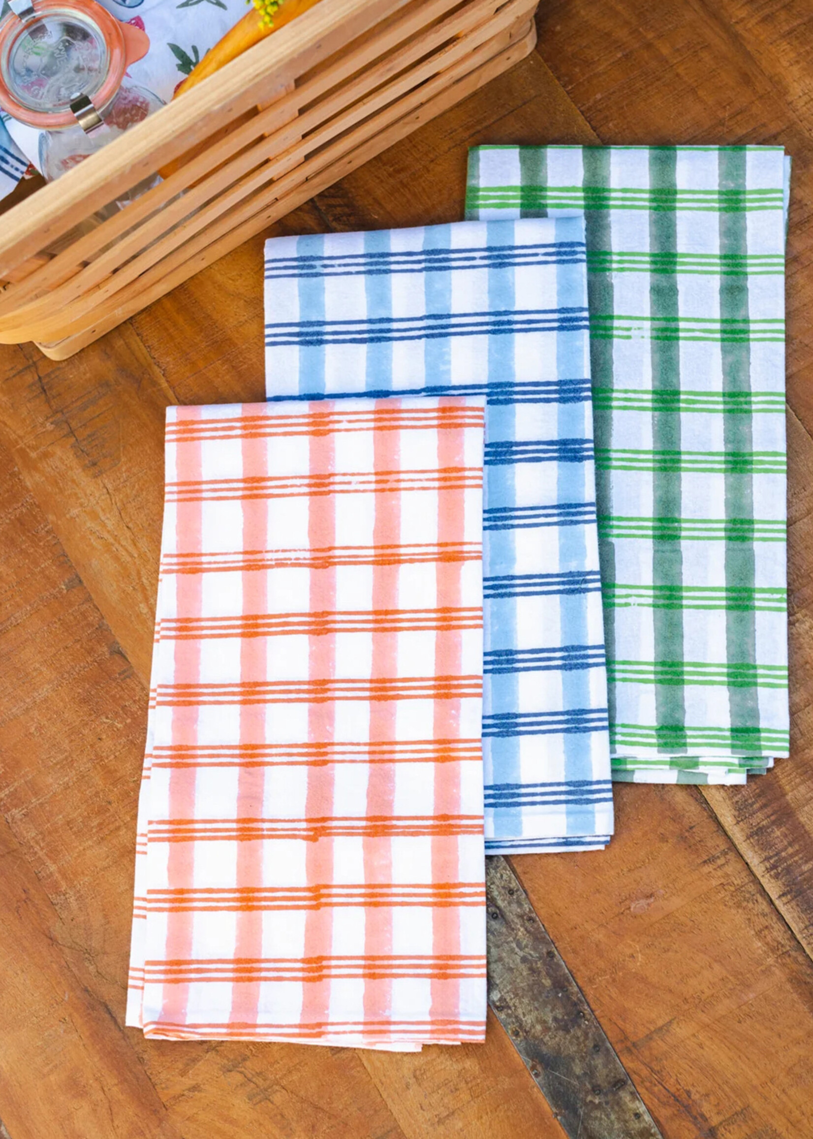 Mended Plaid Tea Towel
