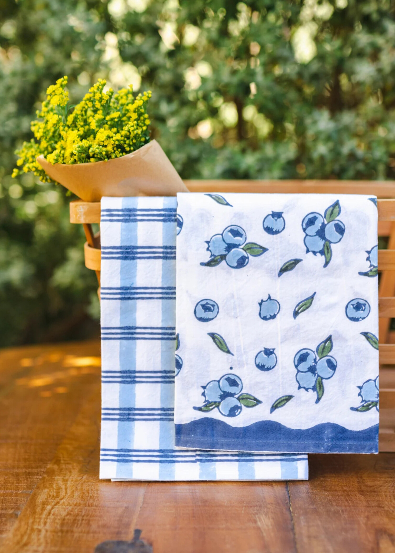 Mended Plaid Tea Towel