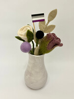 Gry and Sif Asexual Pride Felt Flower Bouquet