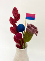 Gry and Sif Bisexual Pride Felt Flower Bouquet