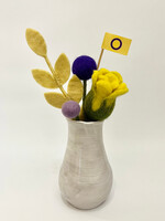 Gry and Sif Intersex Pride Felt Flower Bouquet