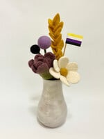 Gry and Sif Non-Binary Pride Felt Flower Bouquet