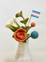 Gry and Sif Trans Pride Felt Flower Bouquet
