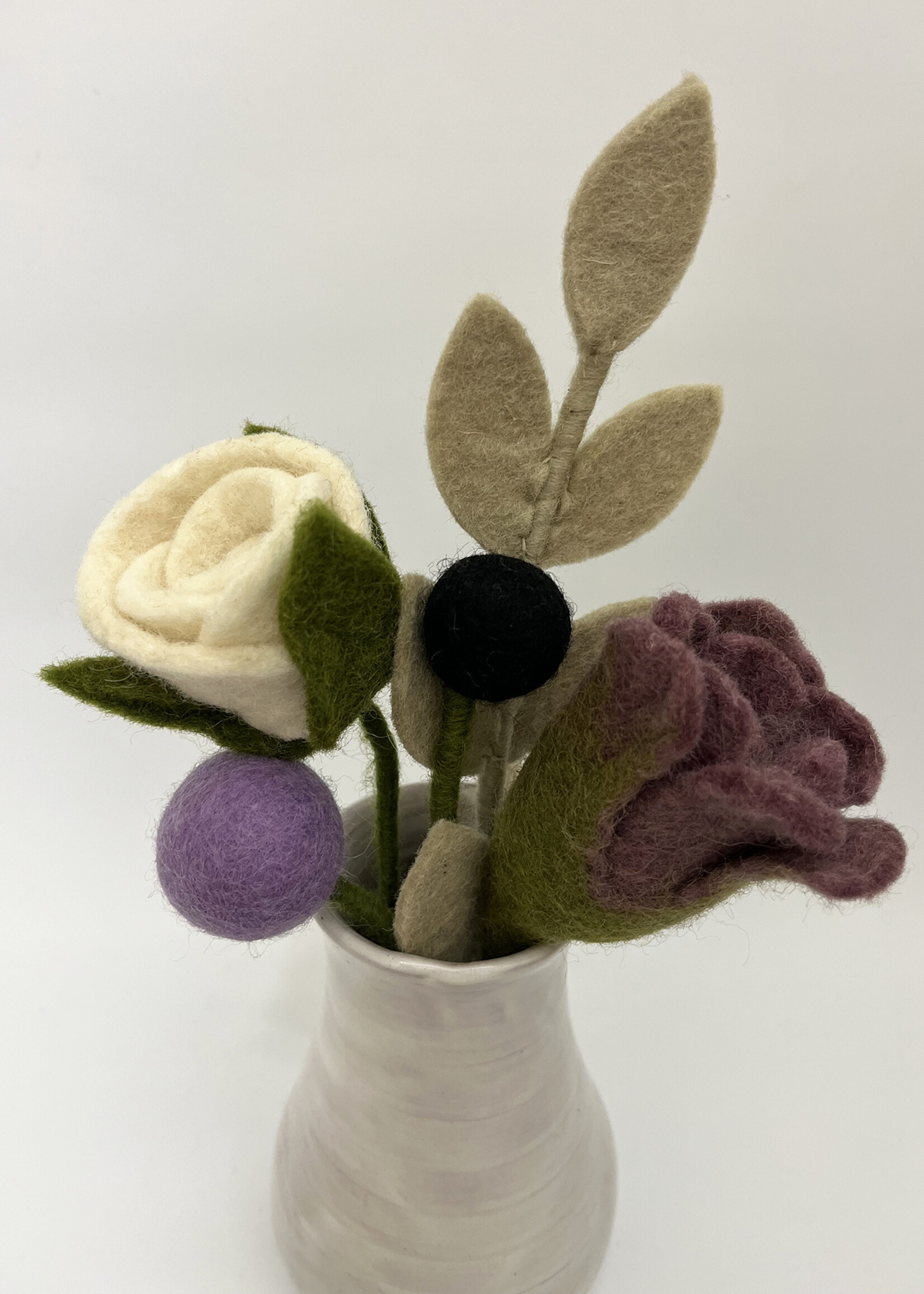 Gry and Sif Asexual Pride Felt Flower Bouquet