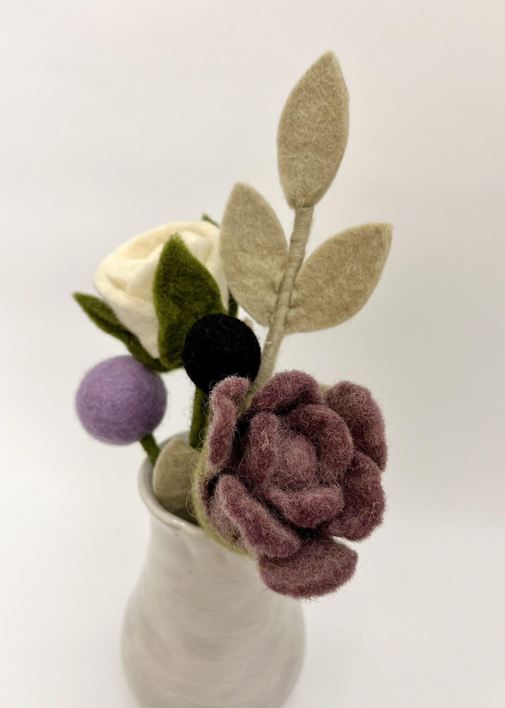 Gry and Sif Asexual Pride Felt Flower Bouquet