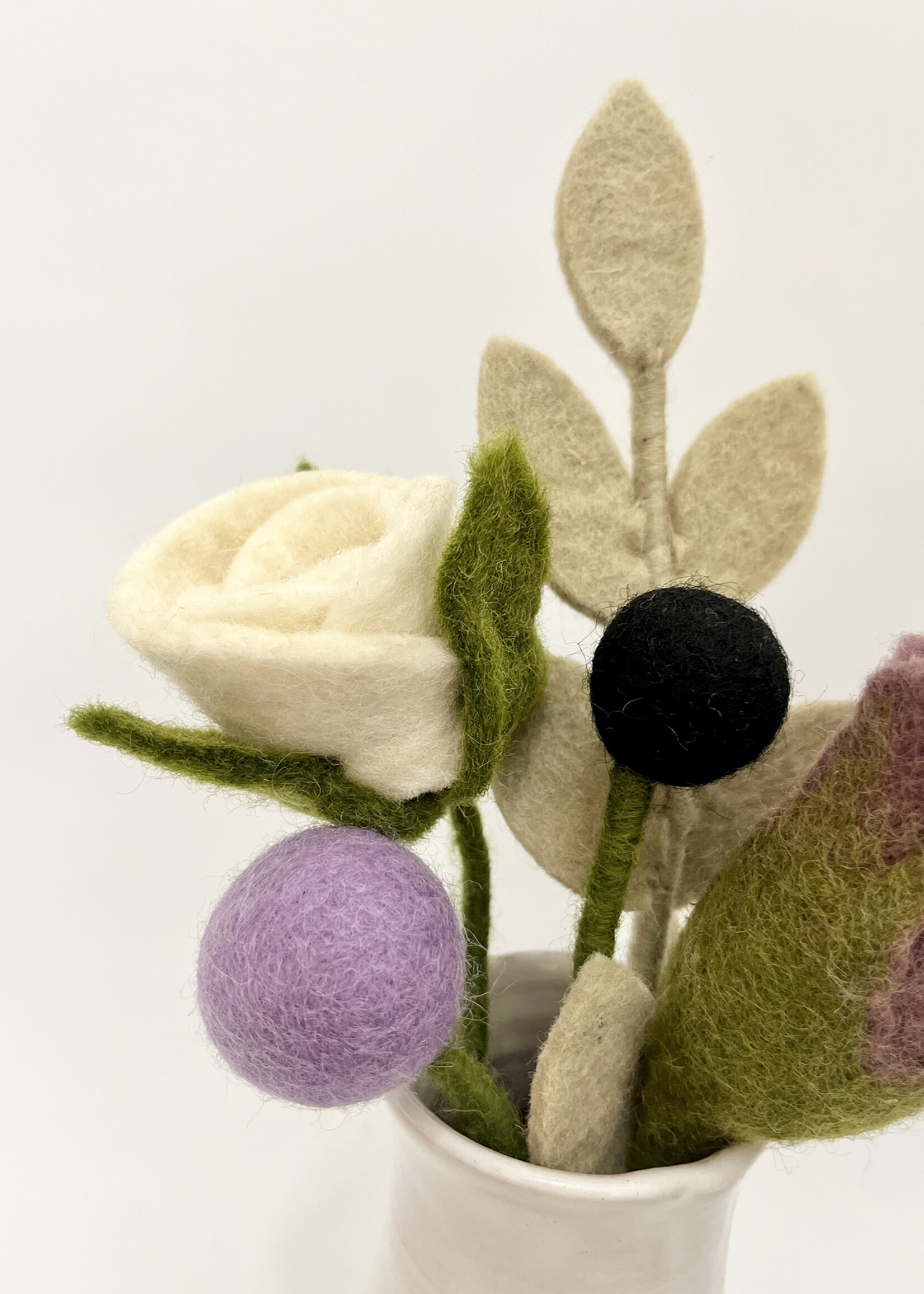 Gry and Sif Asexual Pride Felt Flower Bouquet