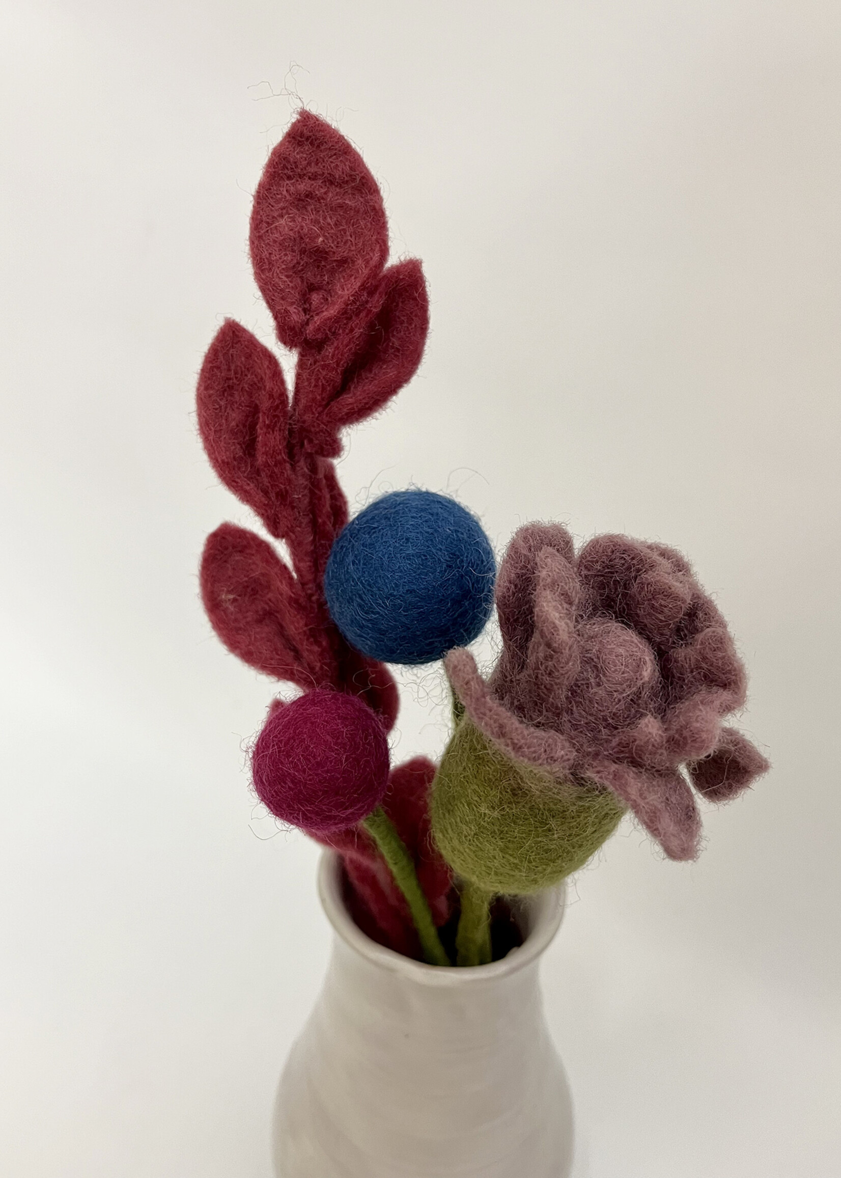Gry and Sif Bisexual Pride Felt Flower Bouquet