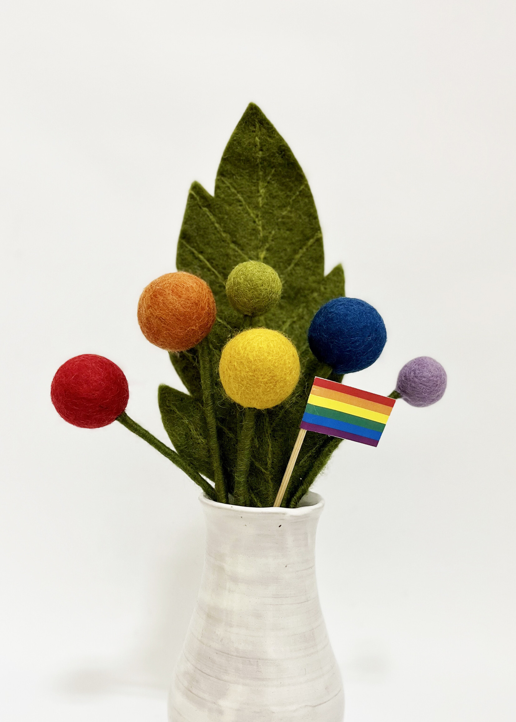 Gry and Sif LGBTQ+ Pride Felt Flower Bouquet