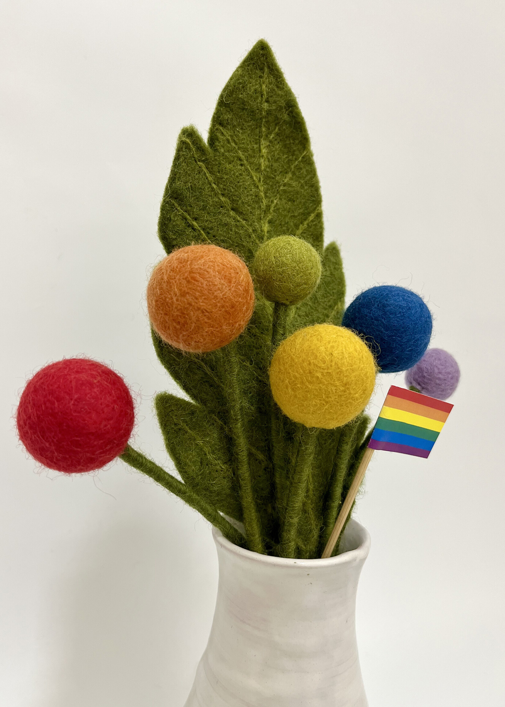 Gry and Sif LGBTQ+ Pride Felt Flower Bouquet
