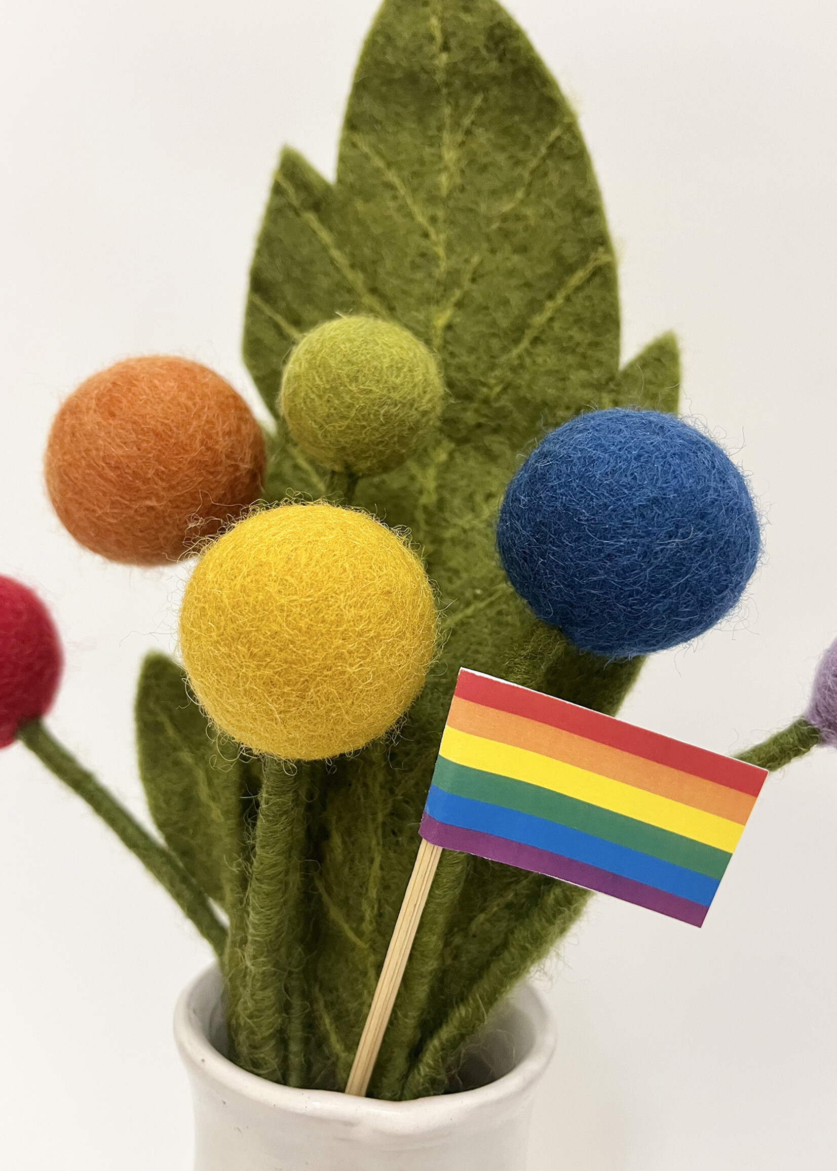 Gry and Sif LGBTQ+ Pride Felt Flower Bouquet