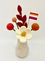 Gry and Sif Lesbian Pride Felt Flower Bouquet