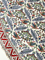 Natural Habitat 85" Round Victoria and Albert Tablecloth - Red & Blue